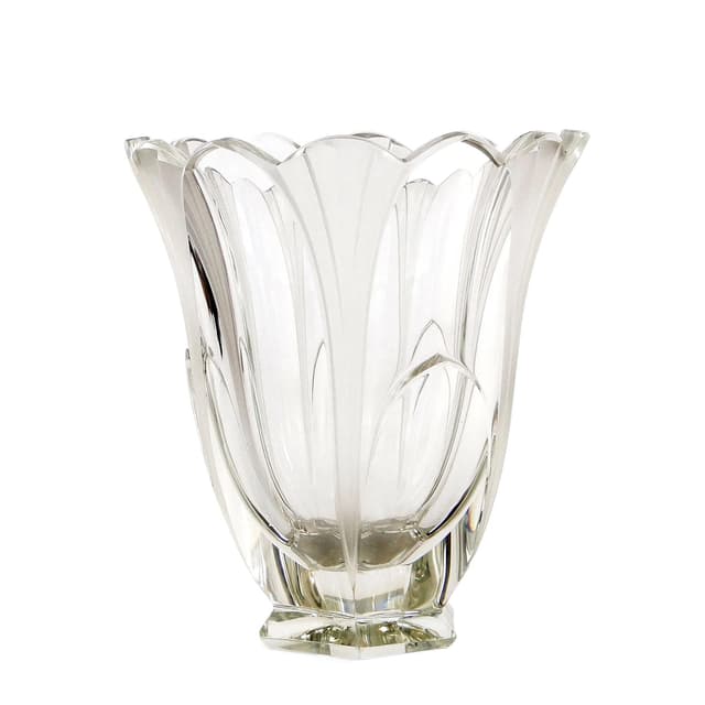 Vase Art Deco, transparent crystal, by R. Hlouszek, Czech Republic, 1920s - DIMENSION