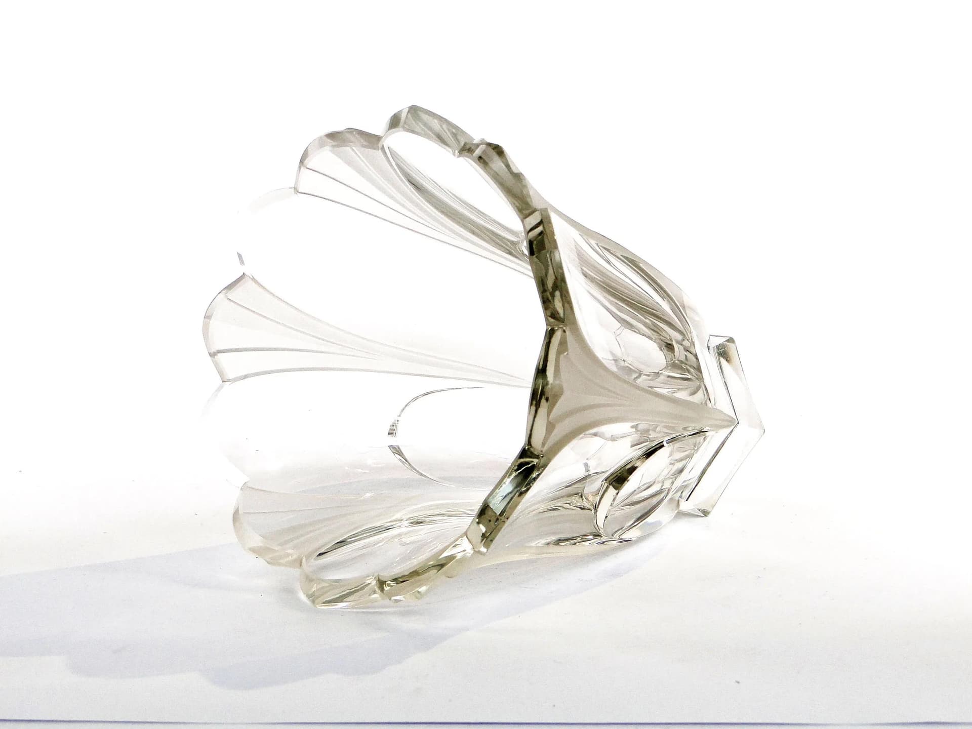 Vase Art Deco, transparent crystal, by R. Hlouszek, Czech Republic, 1920s - 10674