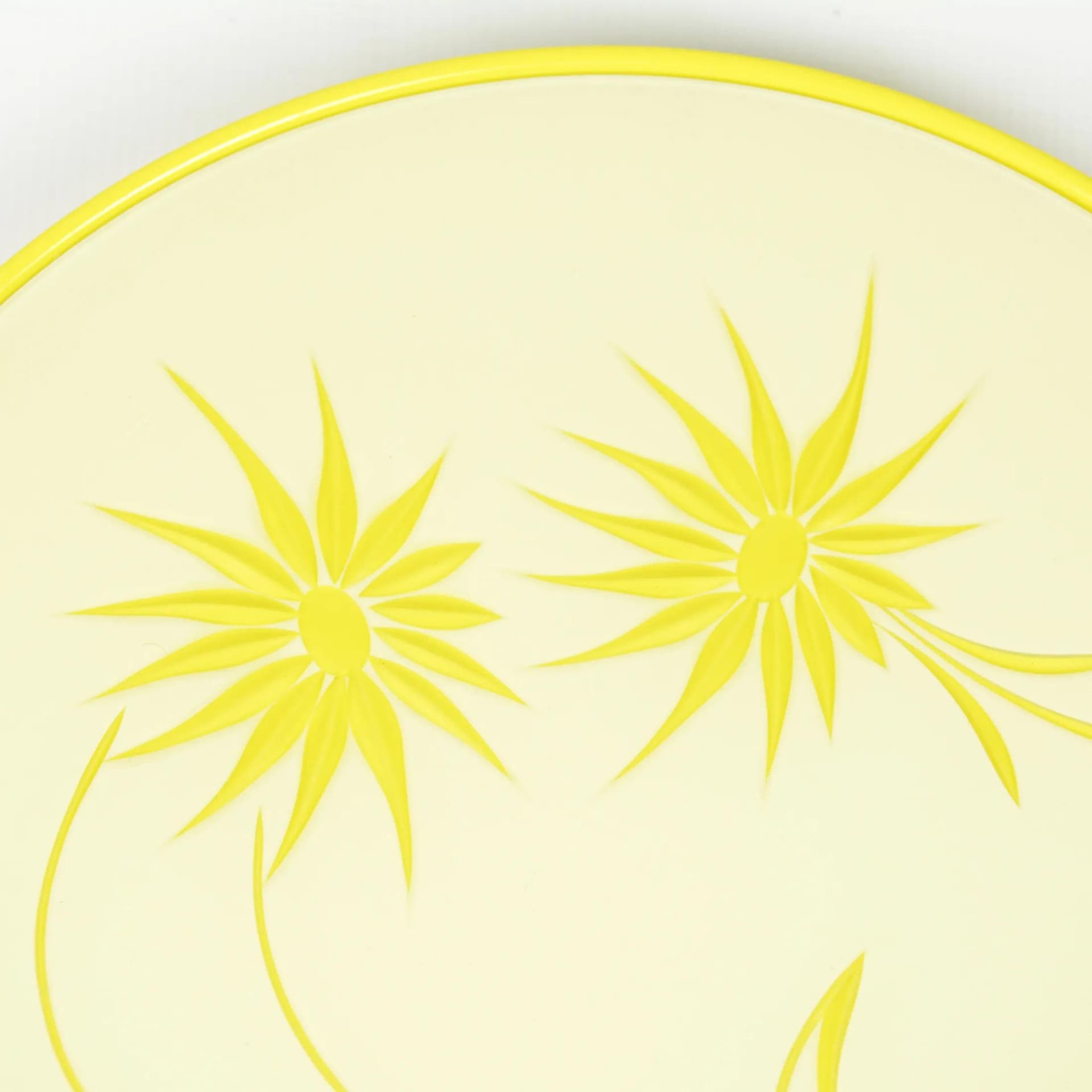 Taca obrotowa, żółty, szkło, bakelit, Niemcy, lata 60. - 163953