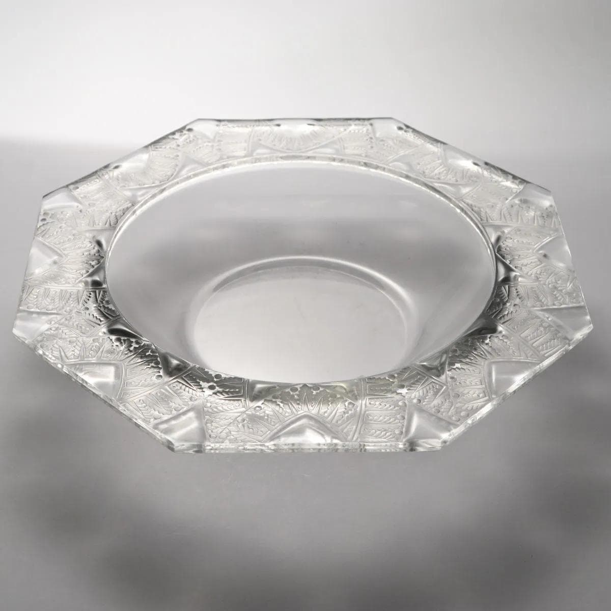 Misa Chantilly, szkło transparentny, proj. R. Lalique, Francja, lata 40. - 162188