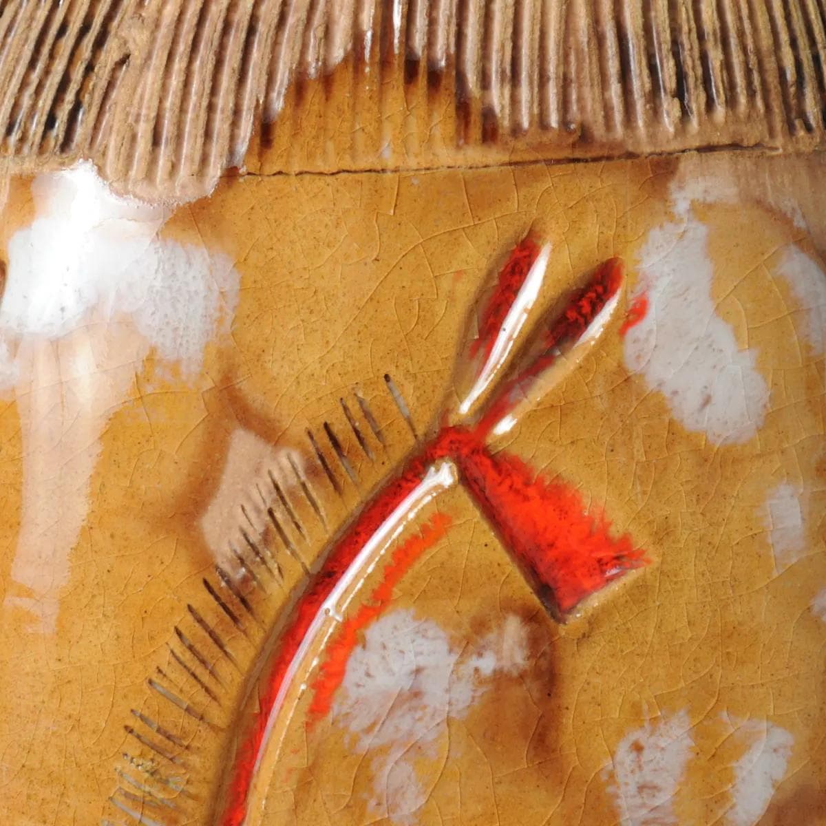 Vase, orange, ceramics, Fratelli Fanciullacci, Italy, 1960s. - 162182