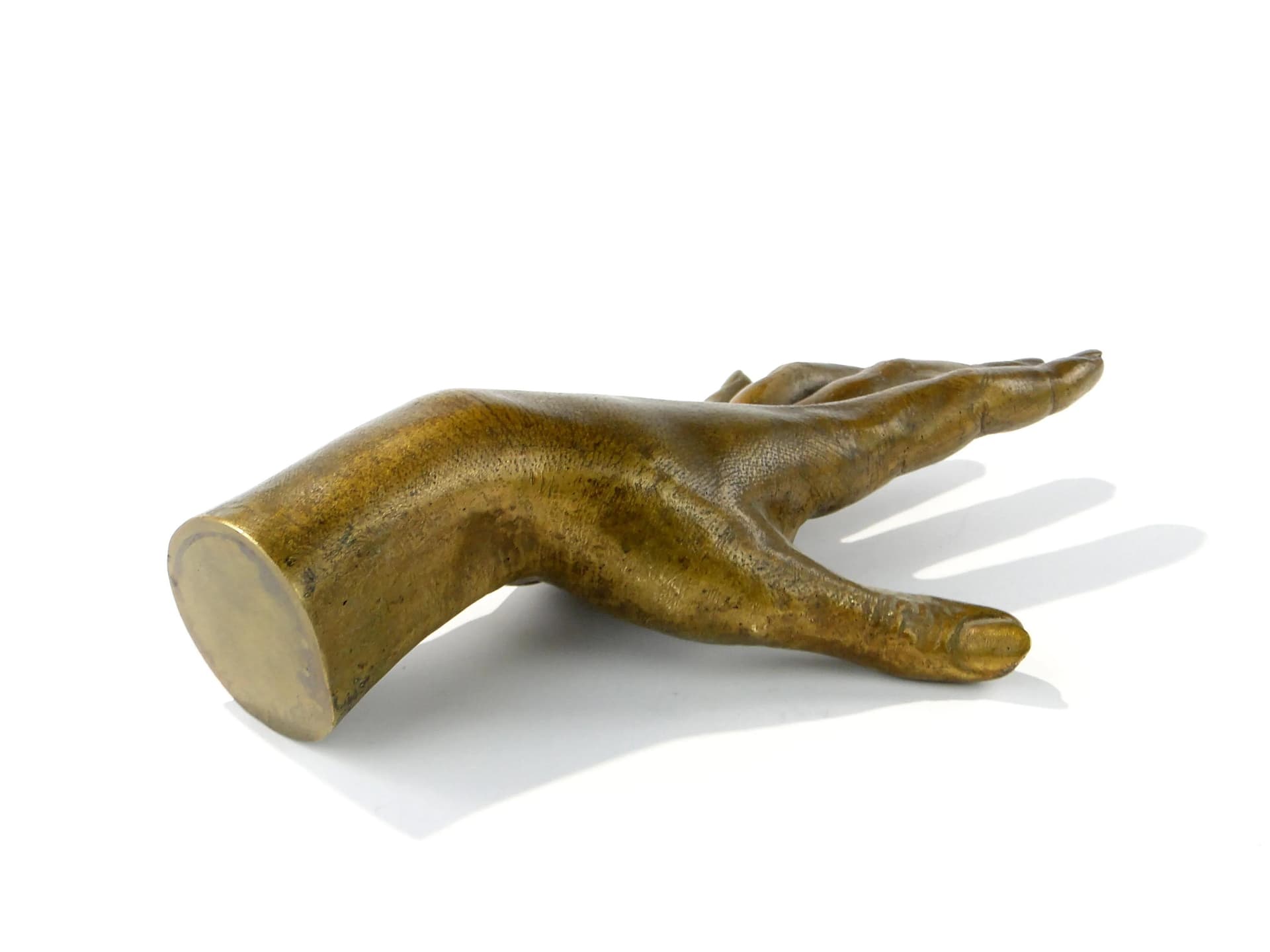 Rzeźba dłoń naturalnych rozmiarów, brąz złoty, Francja, początek XX w. - 162699