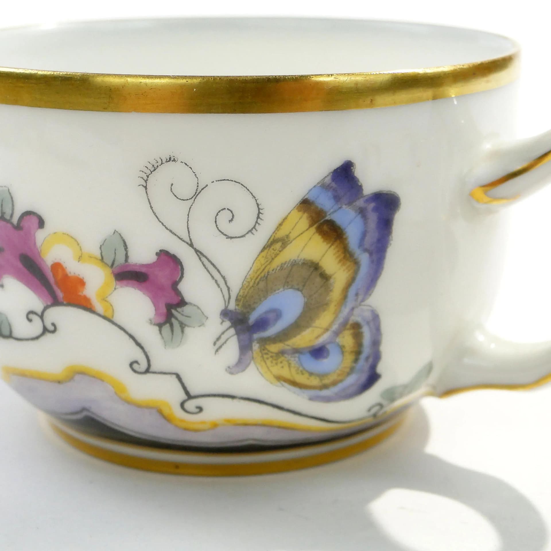 Filiżanka do kawy Butterfly, Donatello, multikolor, porcelana, Rosenthal, Niemcy, lata 20. - 162663