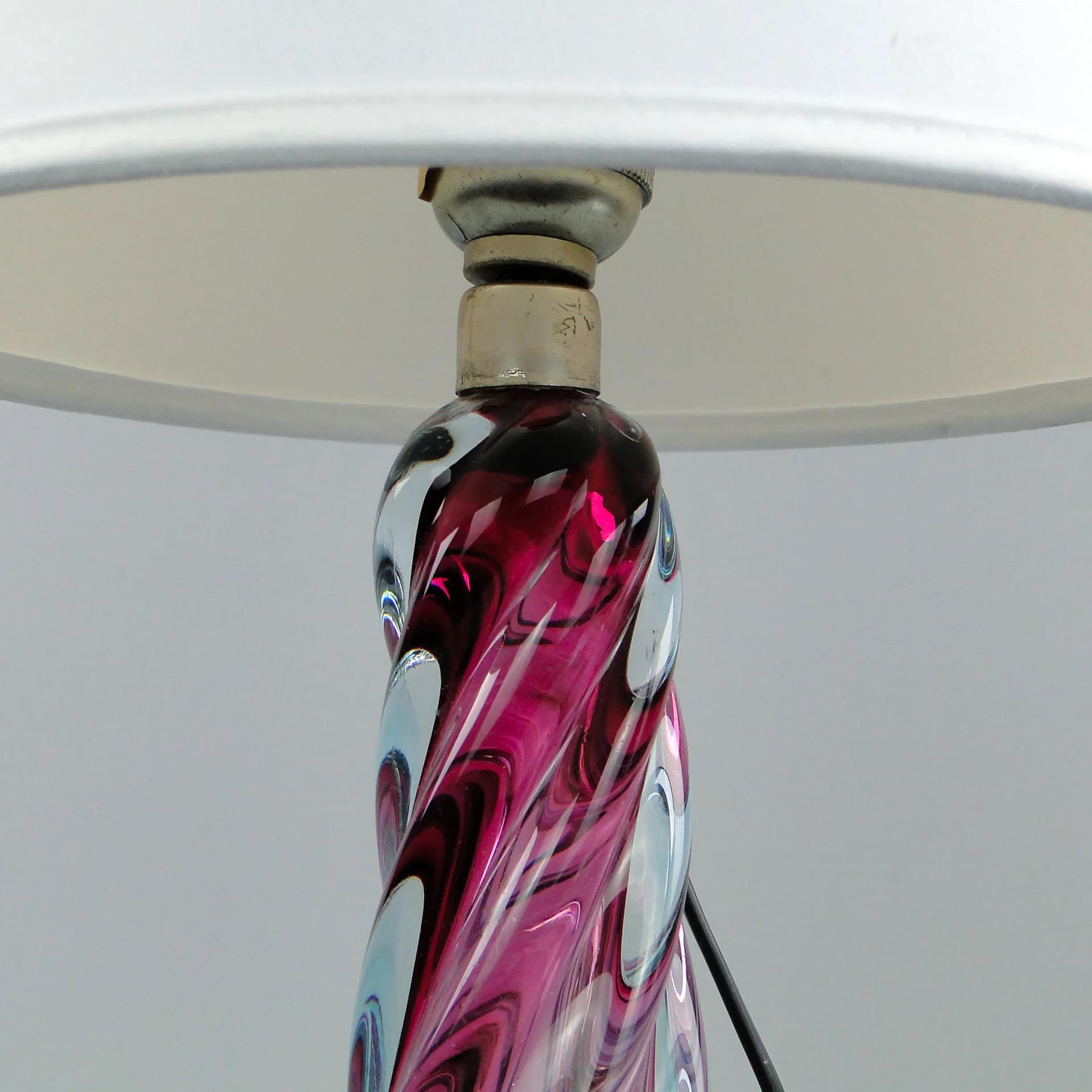 Table lamp, multicolor glass, Val St Lambert, Belgium, 1960s - 162636