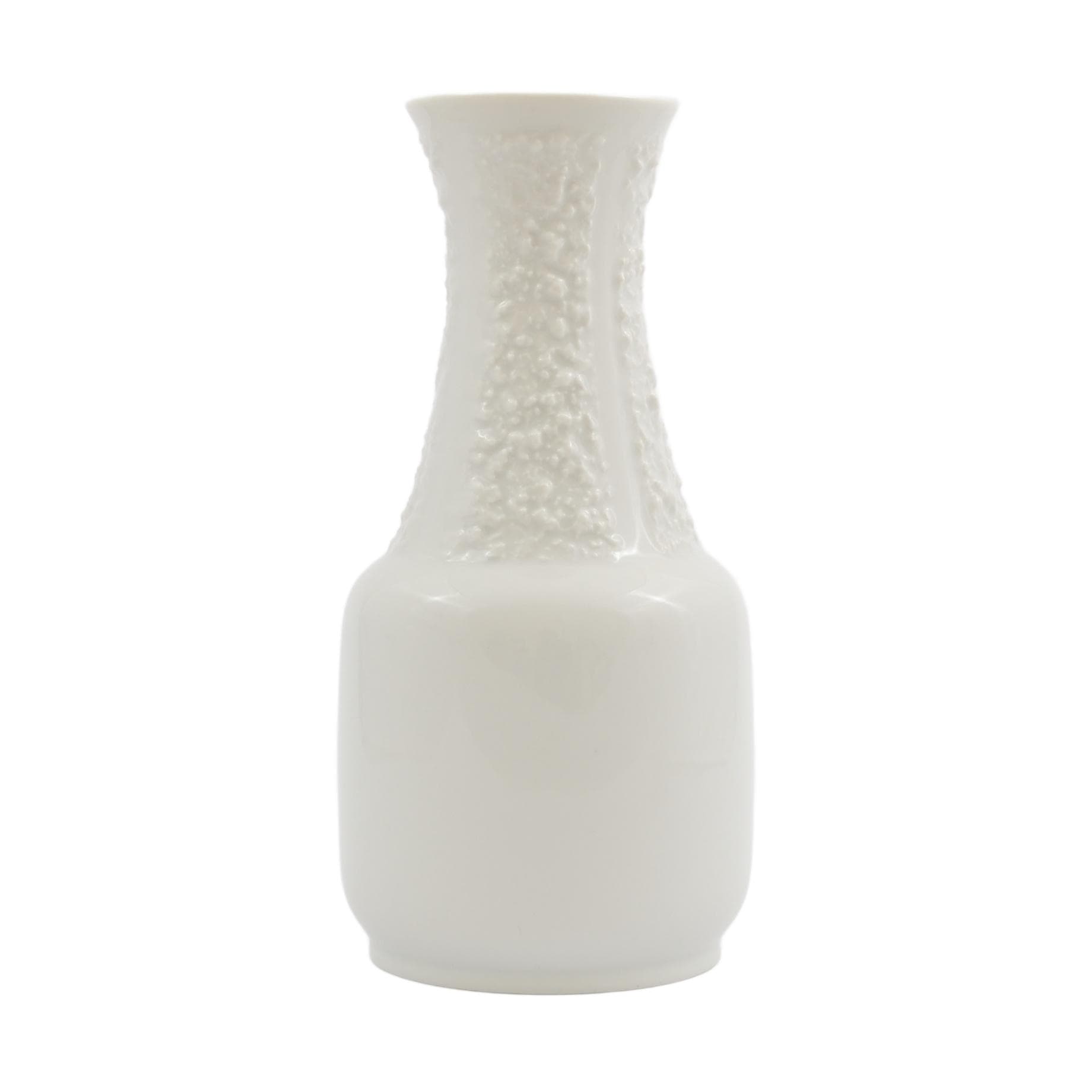 Vase Creidlitz Bavaria, ivory white porcelain, Germany, 1960s.