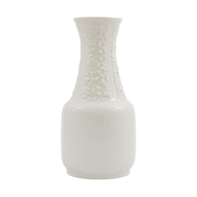 Vase Creidlitz Bavaria, ivory white porcelain, Germany, 1960s. - DIMENSION