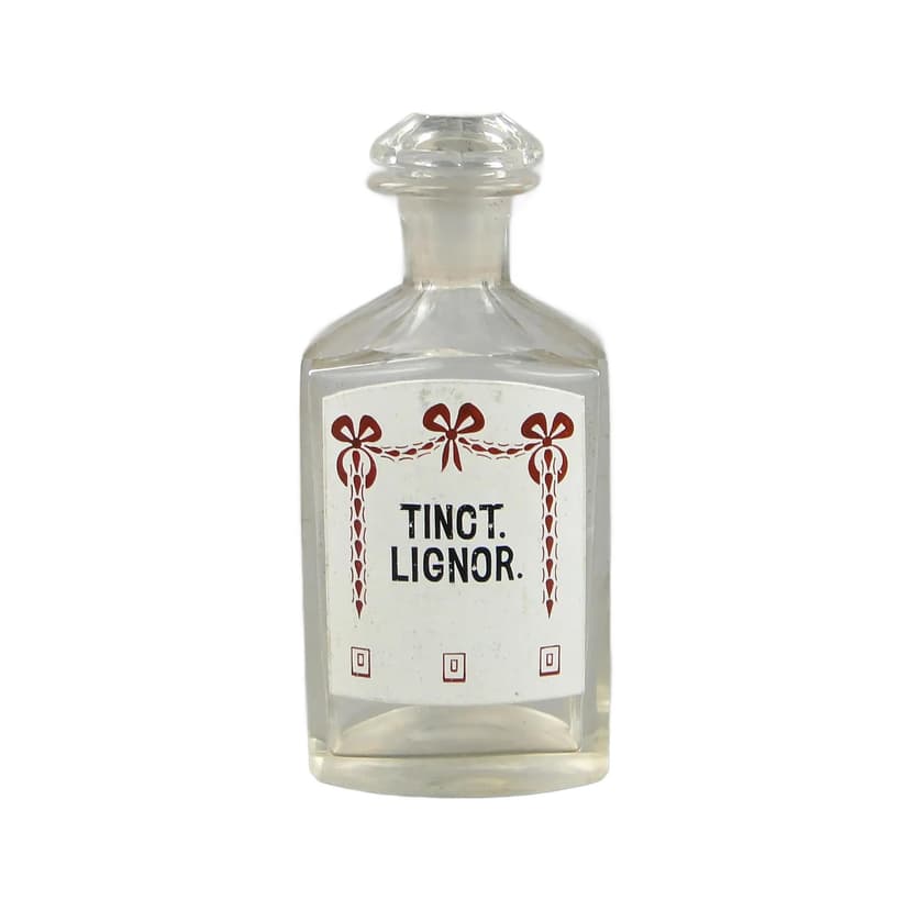 Butelka apteczna, Art Nouveau, kryształ transparentny, Austria, początek XX w.