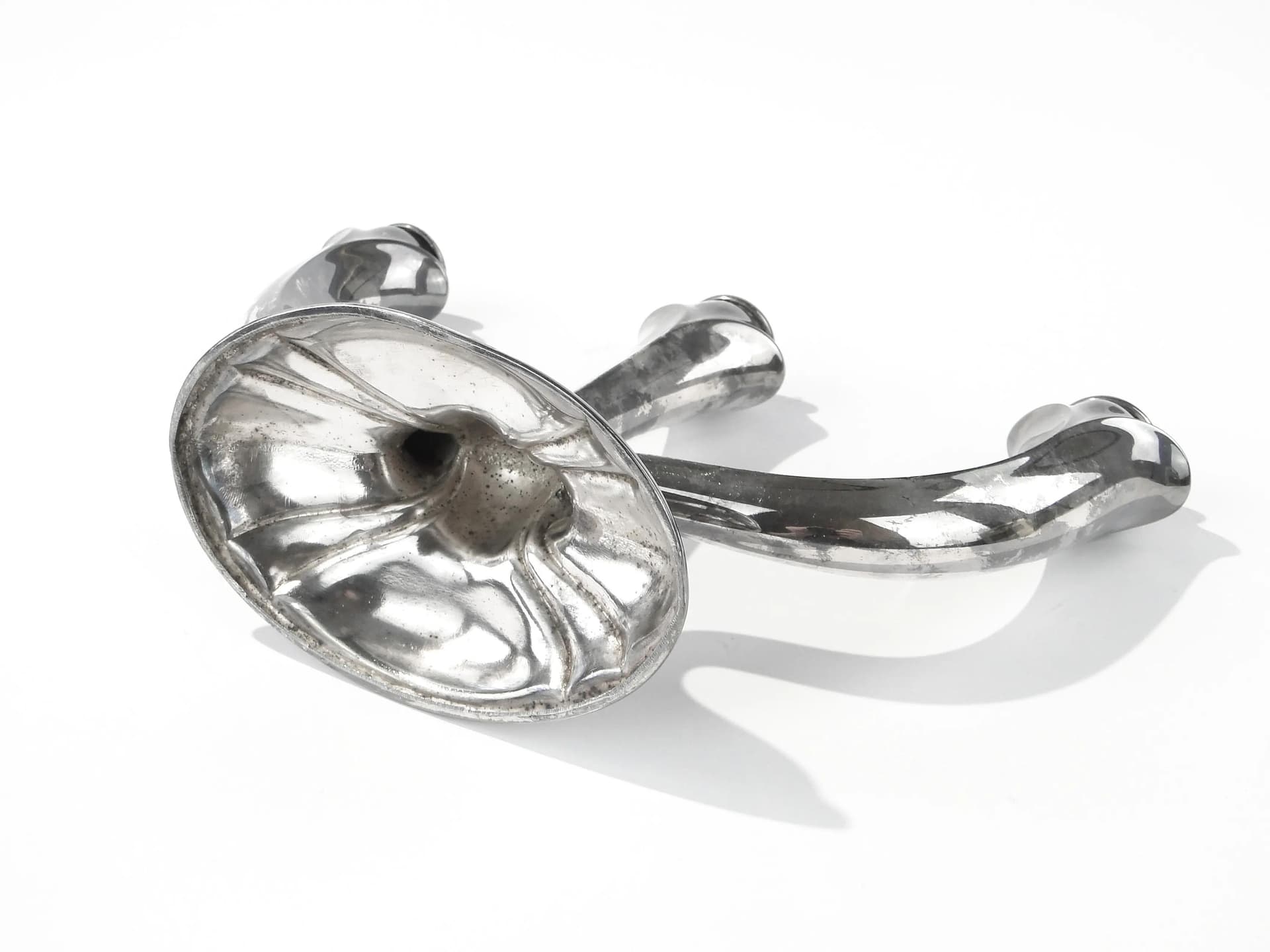 Kandelabr Art déco, srebro, mosiądz, Europa Zachodnia, lata 50. - 162564