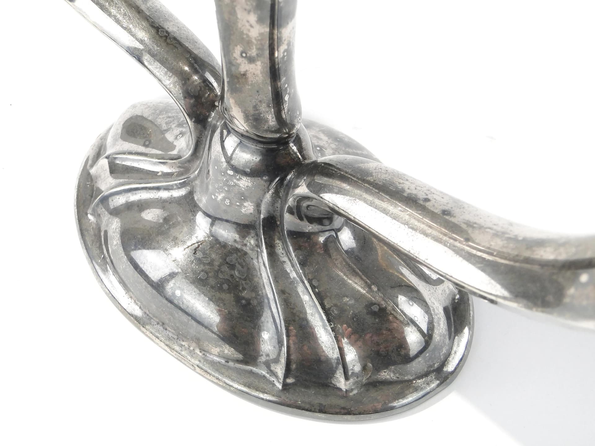 Kandelabr Art déco, srebro, mosiądz, Europa Zachodnia, lata 50. - 162563