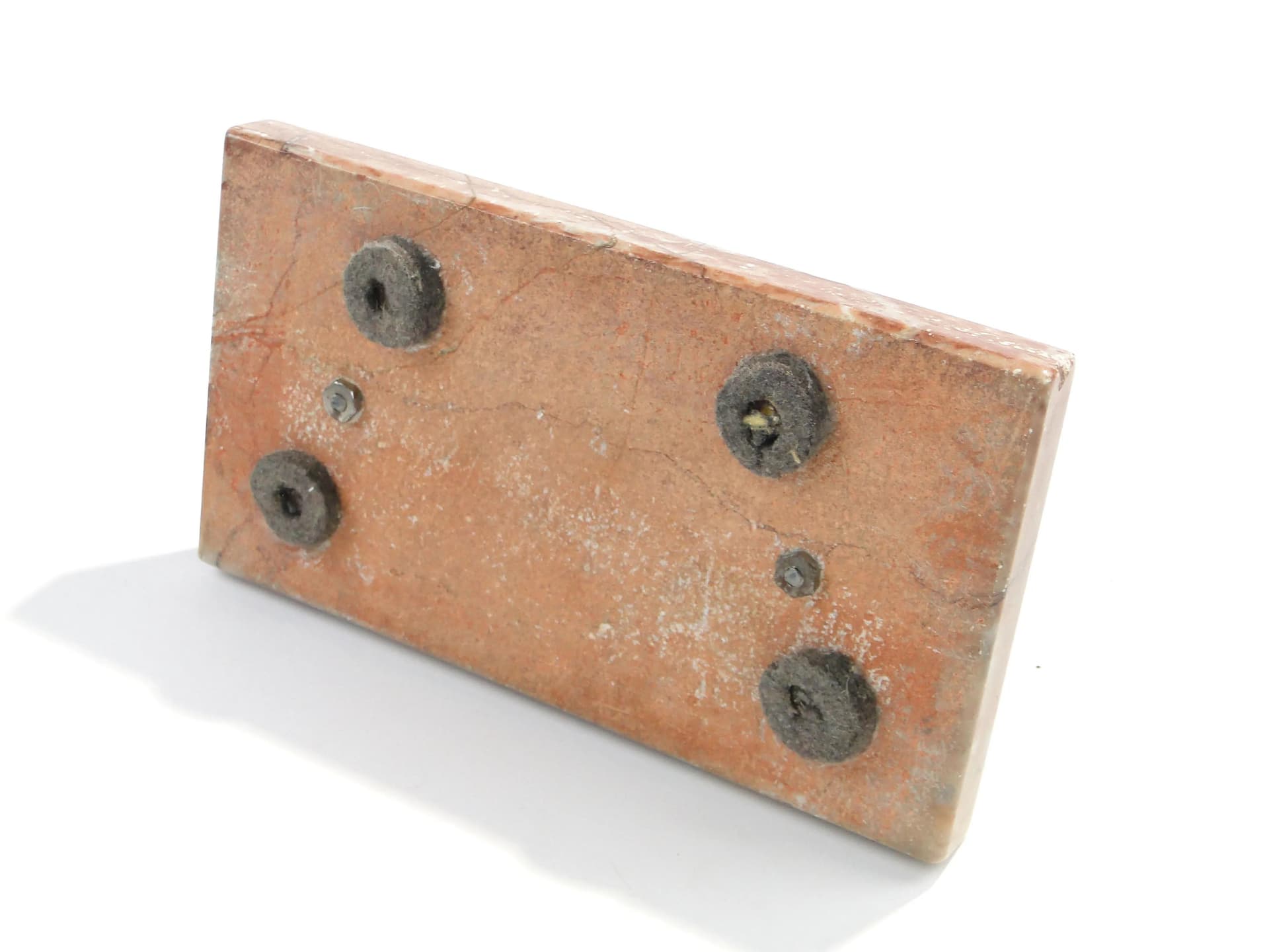 Letter Holder Art Deco, brown beige onyx, chromed brass, Poland, 1920s - 162537