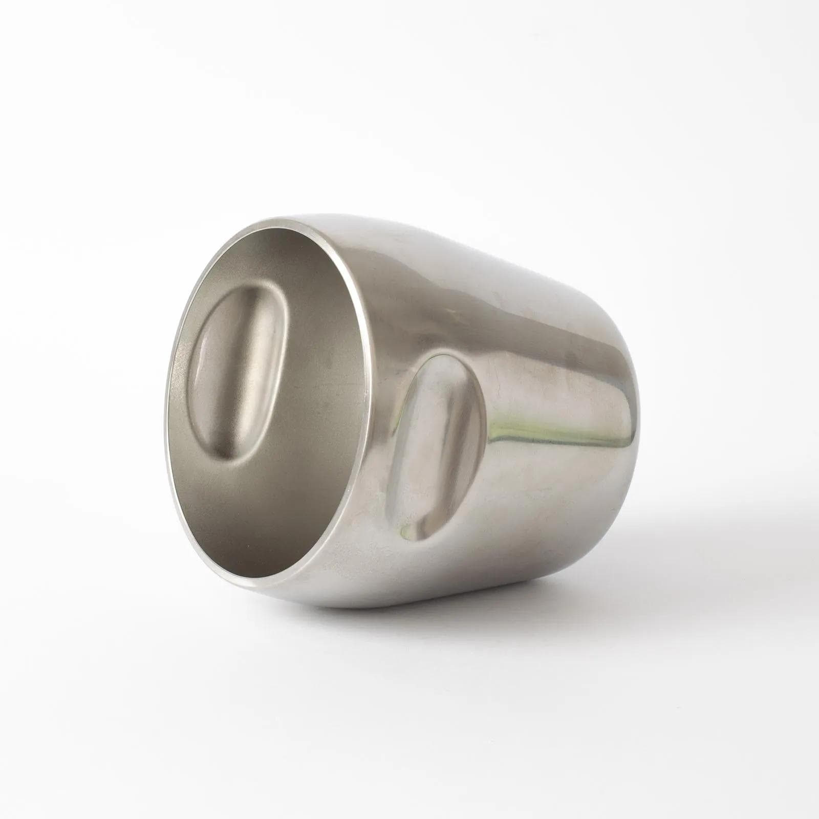 Pojemnik na lód, srebrny, stal, proj. L. Massoni, C. Mazzeri, Alessi, Włochy, lata 80. - 162087