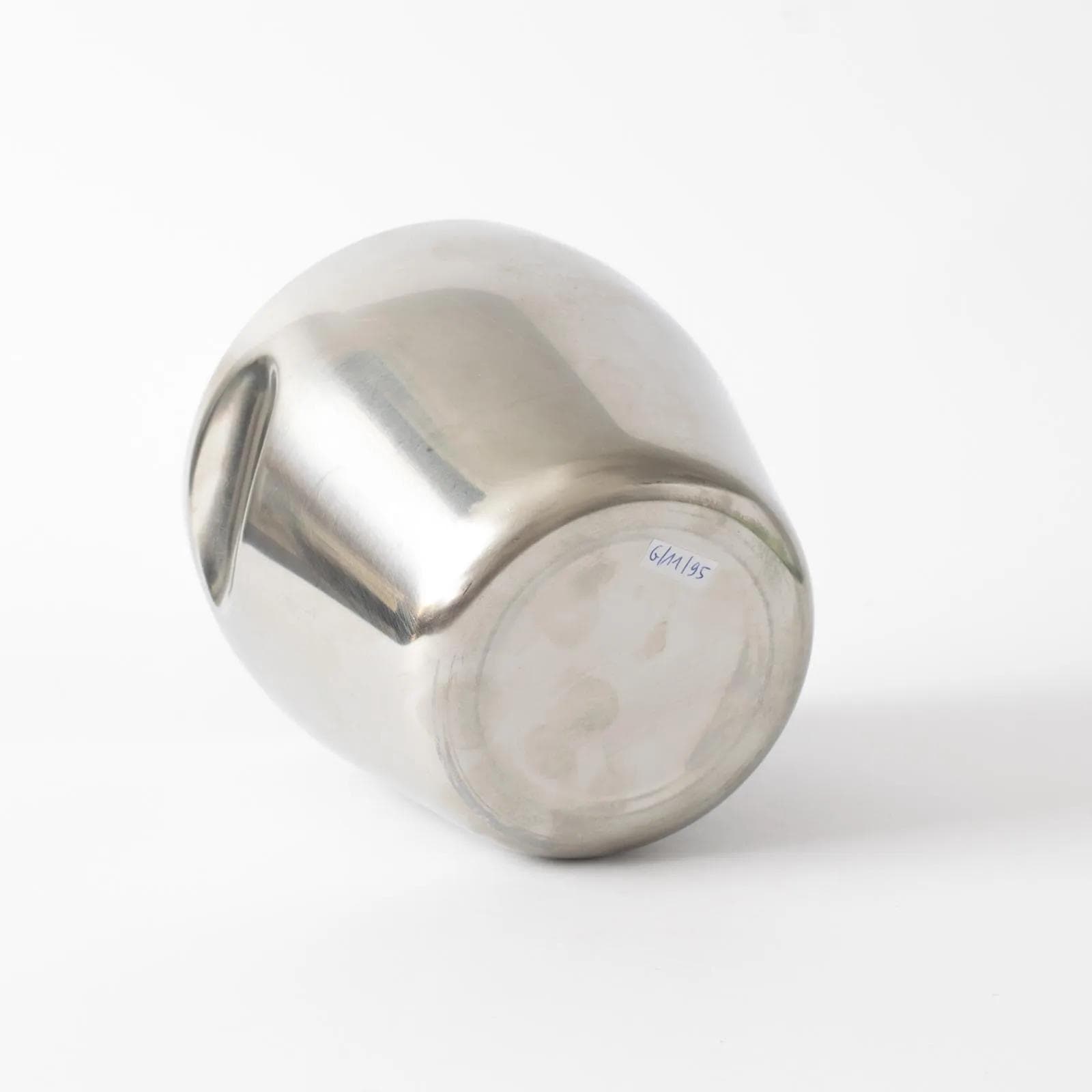 Pojemnik na lód, srebrny, stal, proj. L. Massoni, C. Mazzeri, Alessi, Włochy, lata 80. - 162088