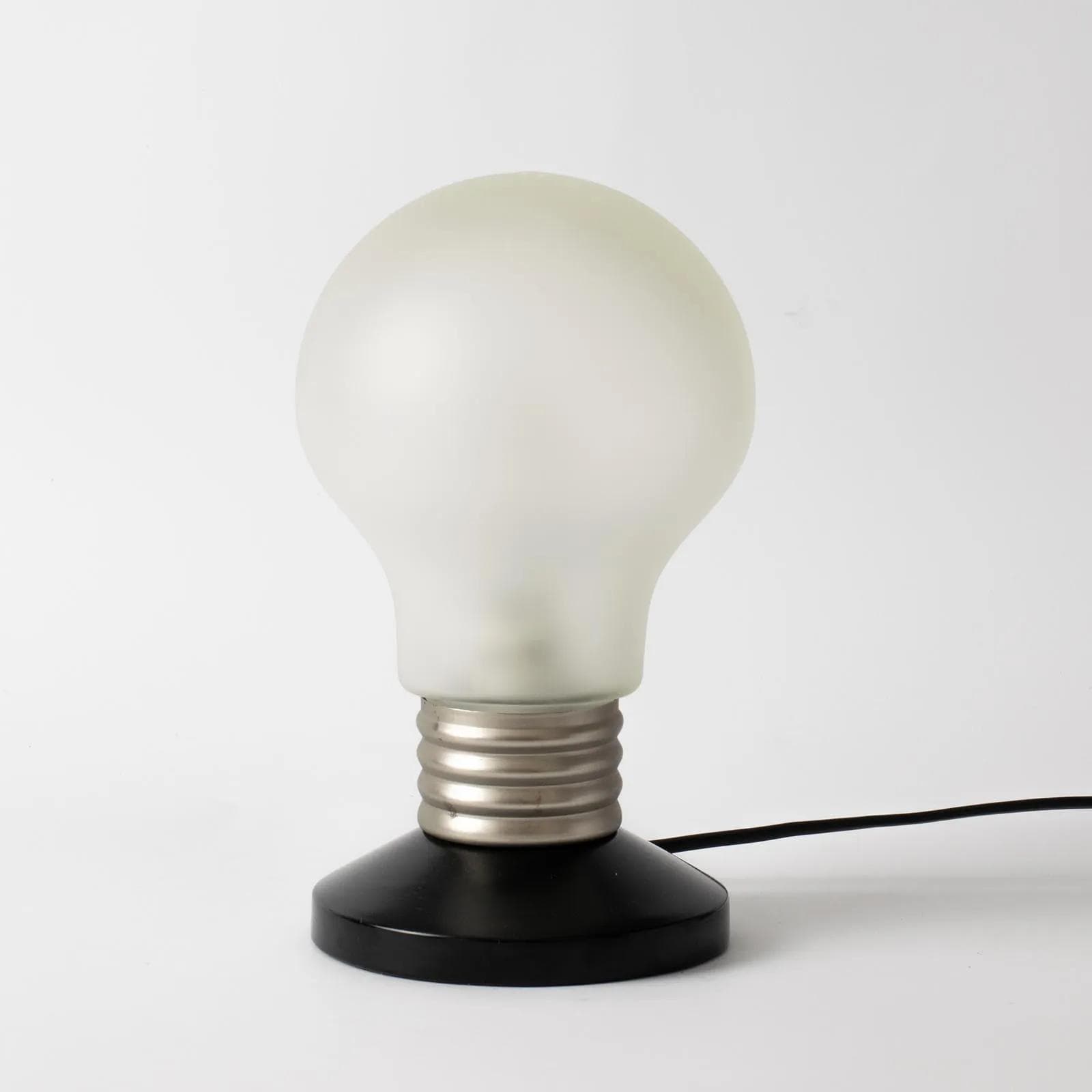 Table lamp, white, frosted glass, metal, Ikea, Sweden, 1990s. - 162065