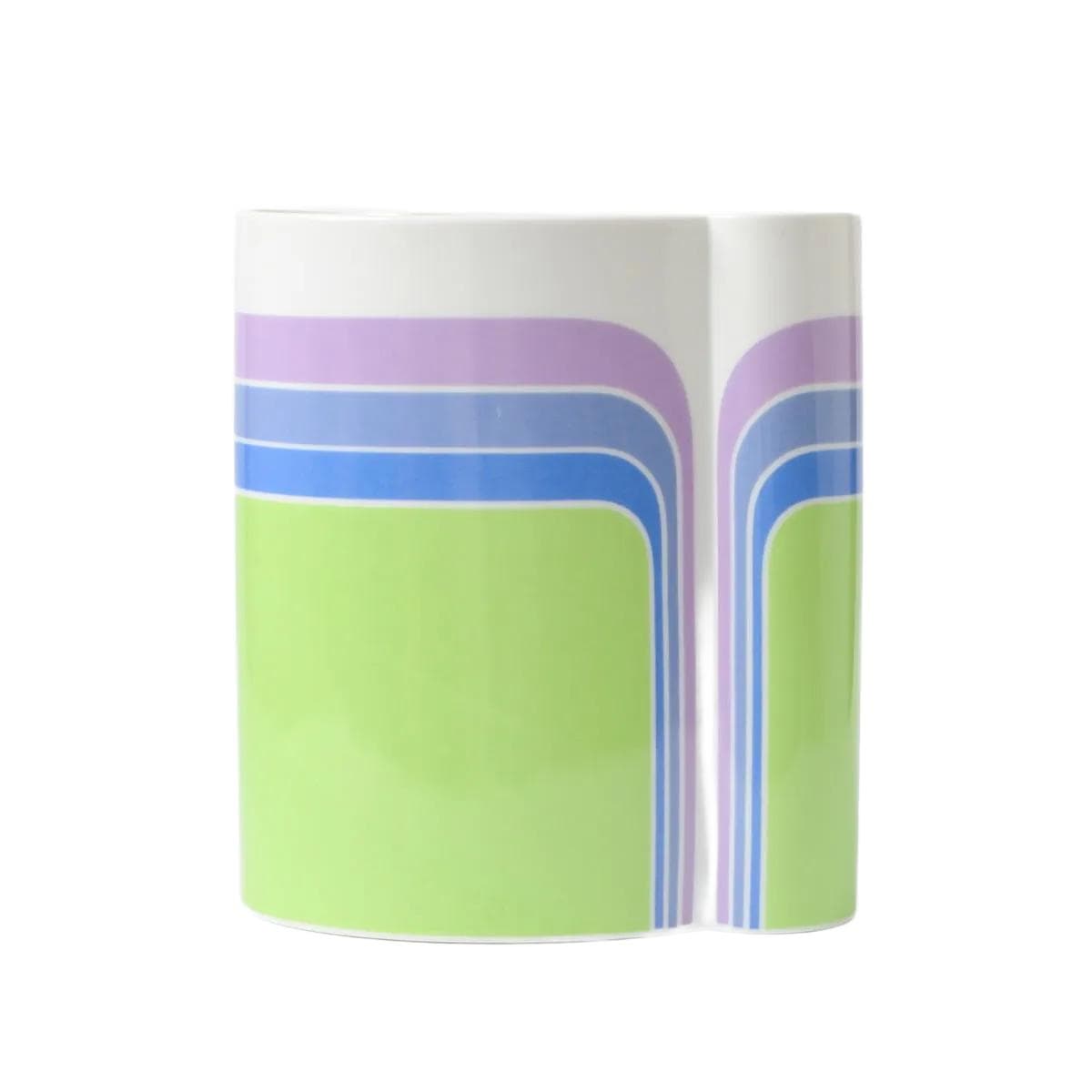 Vase Space Age, multicolor porcelain, Germany, 1970s.