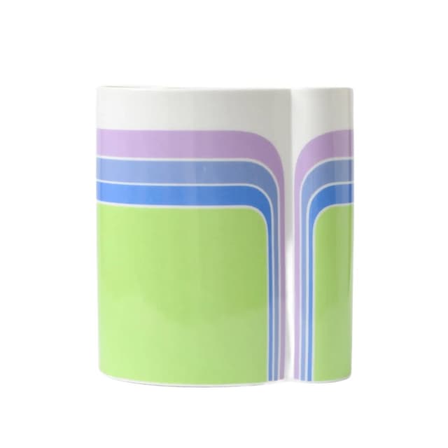 Vase Space Age, multicolor porcelain, Germany, 1970s. - DIMENSION