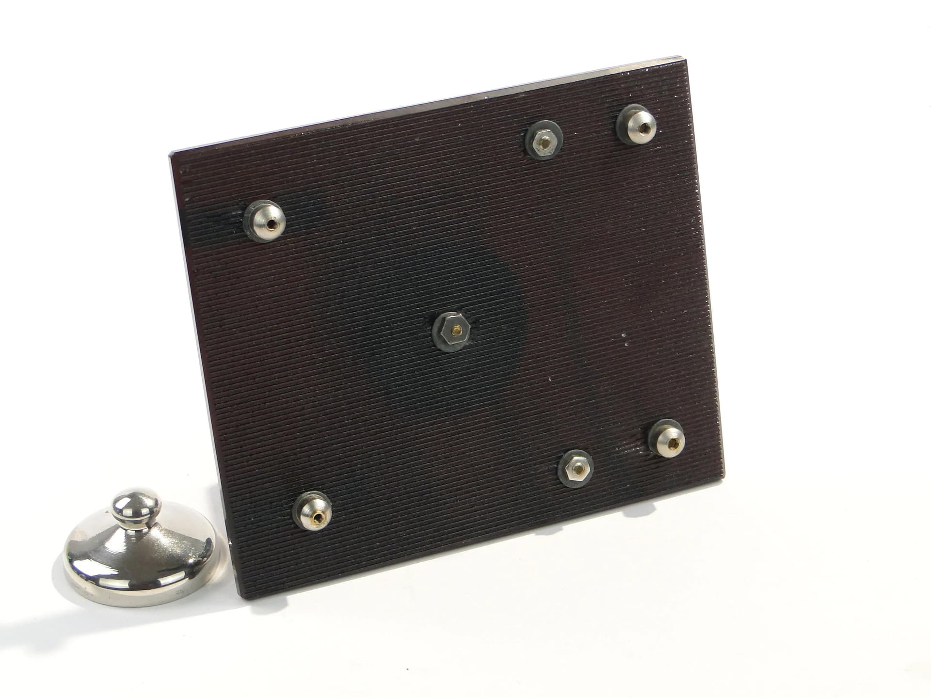 Kałamarz z listownikiem Art Deco, szkło czarne, Polska, lata 30. - 162482