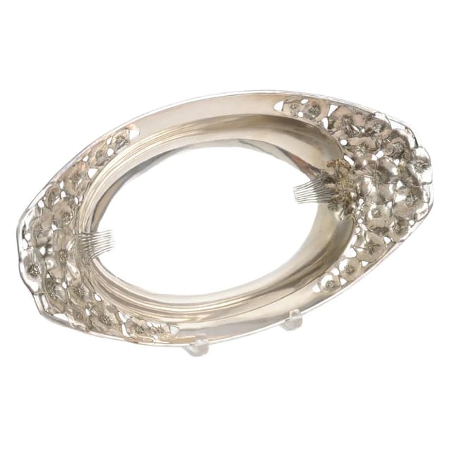 Art Nouveau centerpiece, silvered pewter, Kayser, Germany, early 20th c. - DIMENSION