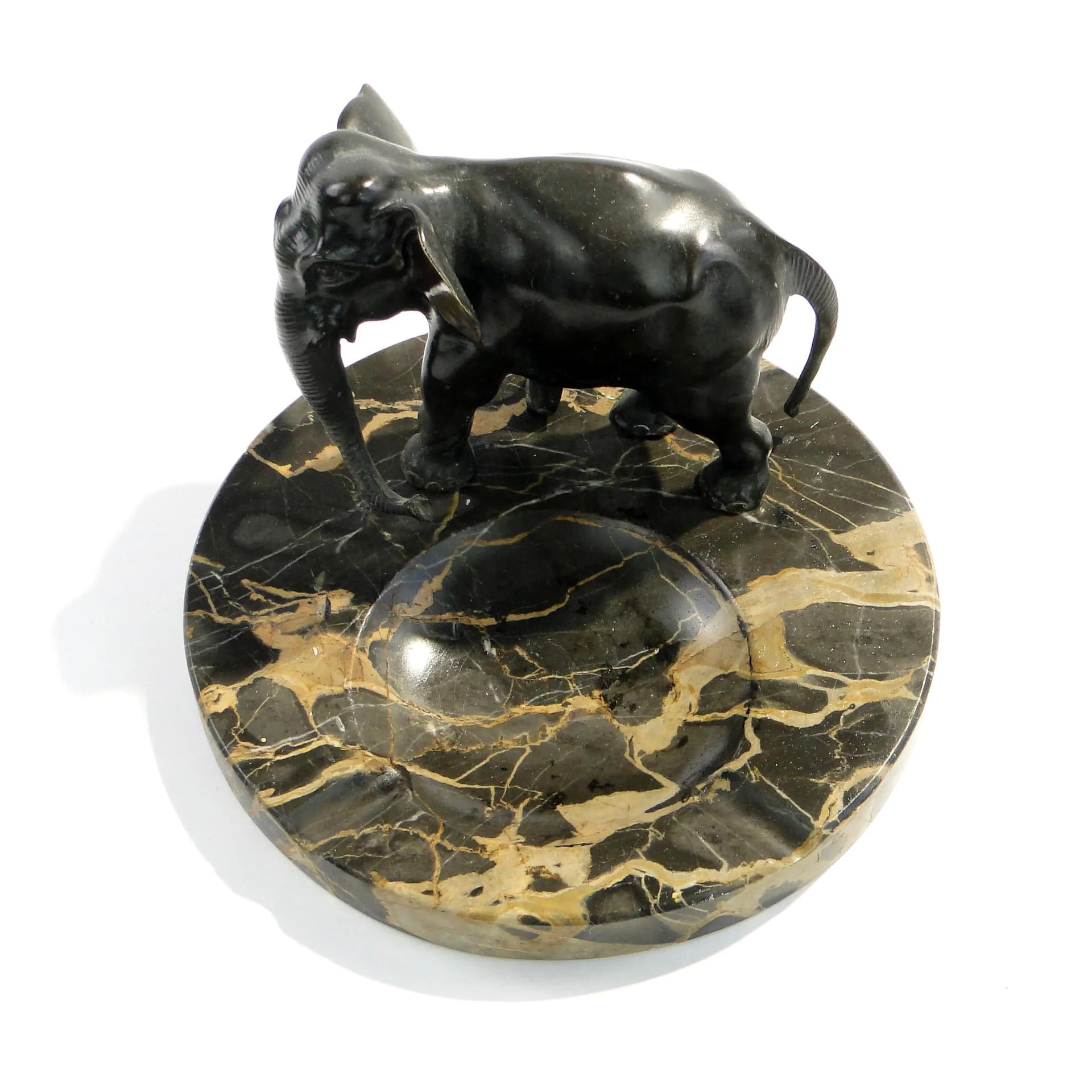 Cabinet Ashtray, black marble, bronze, Austria, 1910s - 162459
