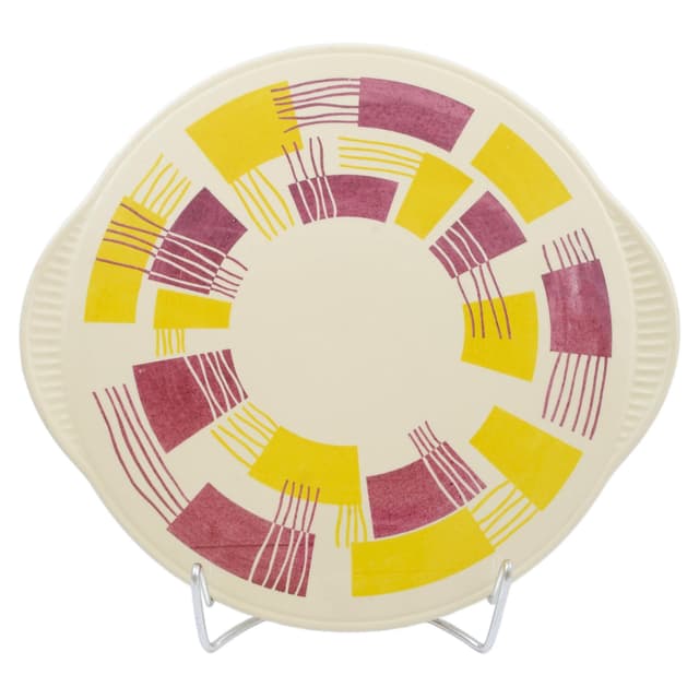 Platter, white, faience, Germany, 1960s. - DIMENSION