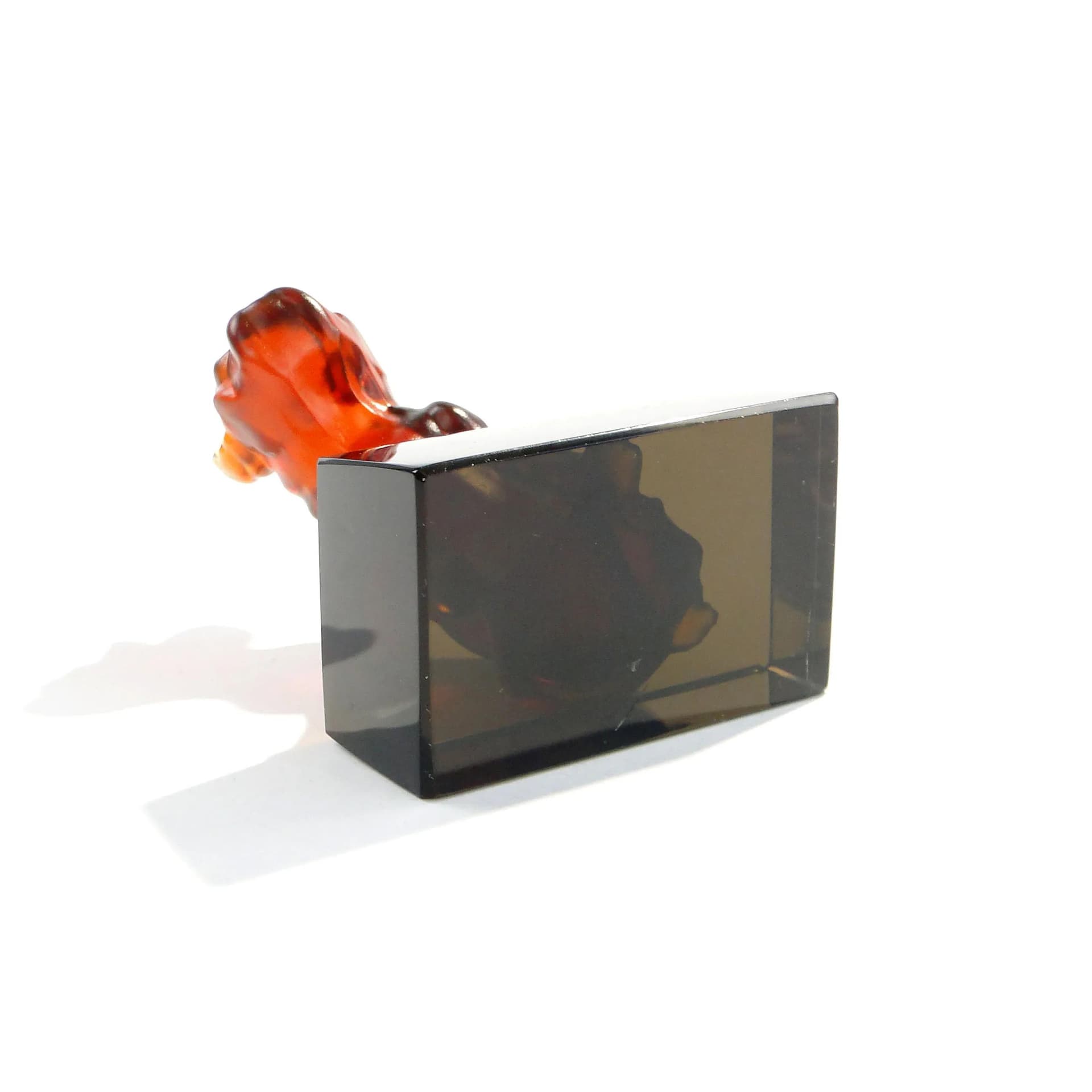 Figurka buldoga, multikolor, szkło, Daum, Francja, początek XX w. - 162446