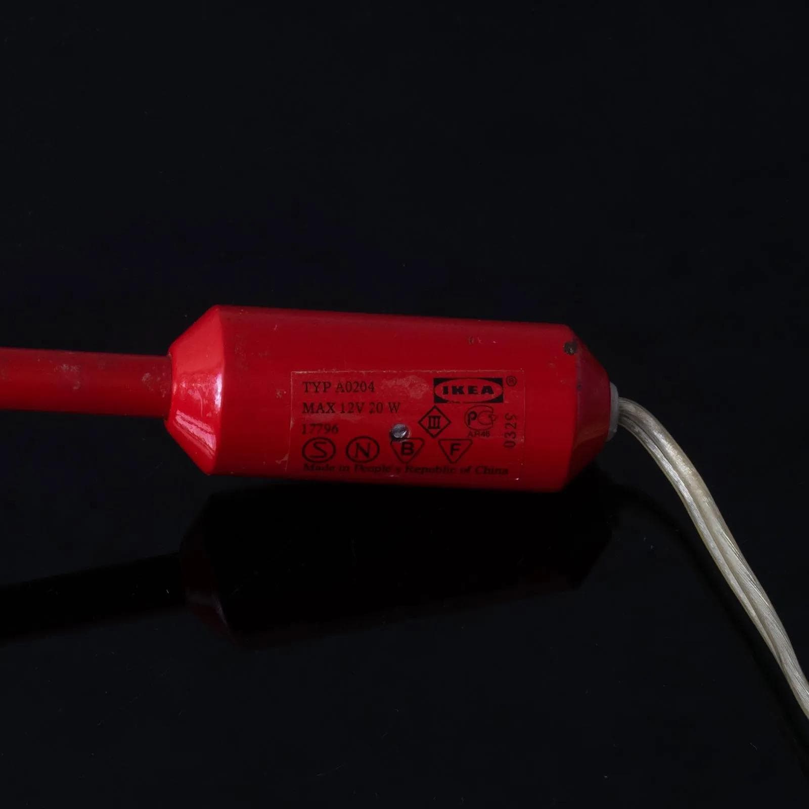 Lampa biurkowa Kila, czerwony, metal, proj. H. Allen, Ikea, Szwecja - 162022