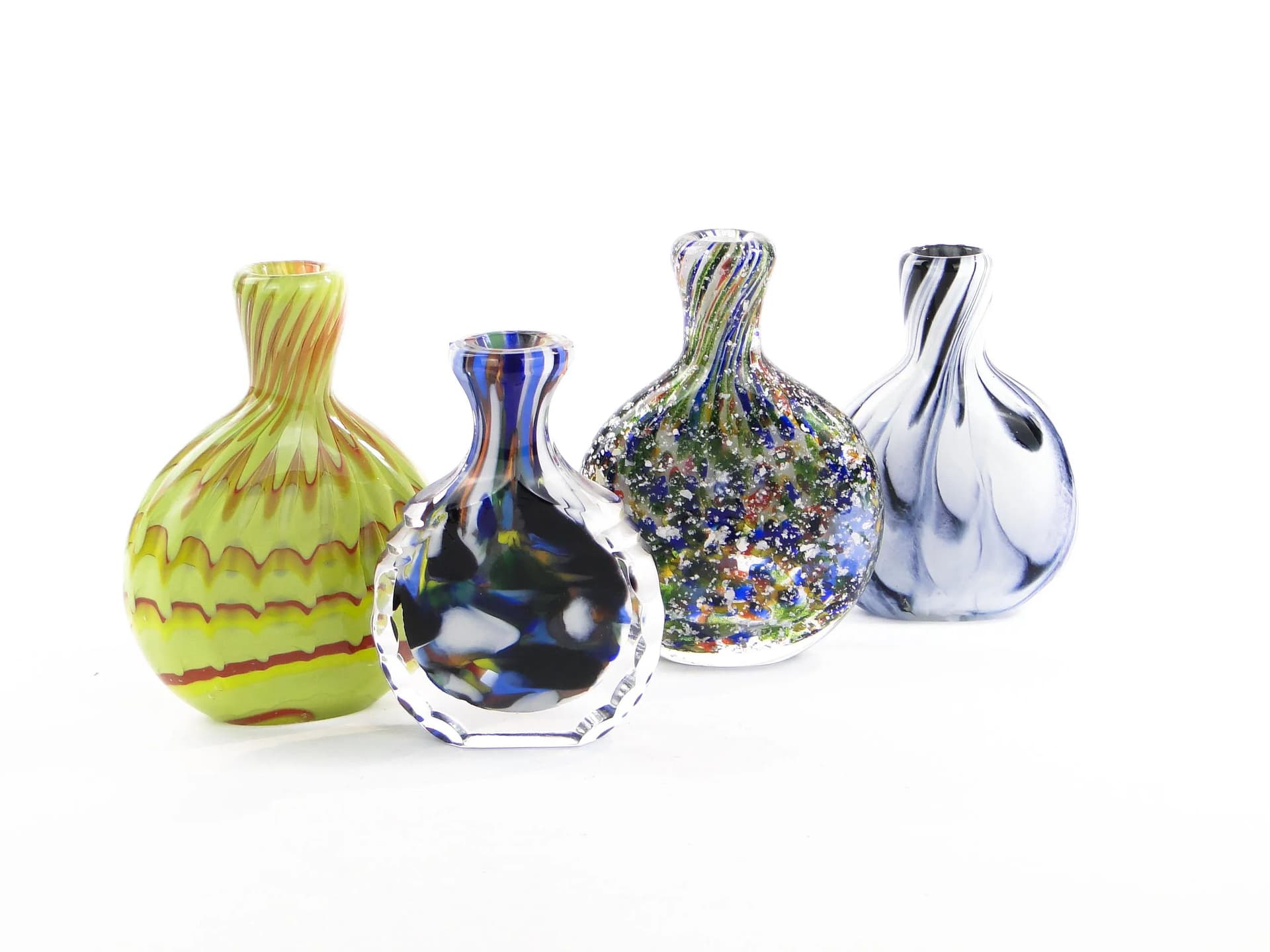Snuff Bottle, multicolor mosaic glass, Germany, 1950s - 10625