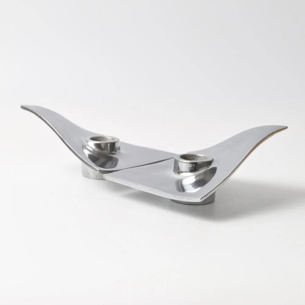 Pair of candlesticks, silver pewter, by T. Orskov, Denmark, 1970s - 162014