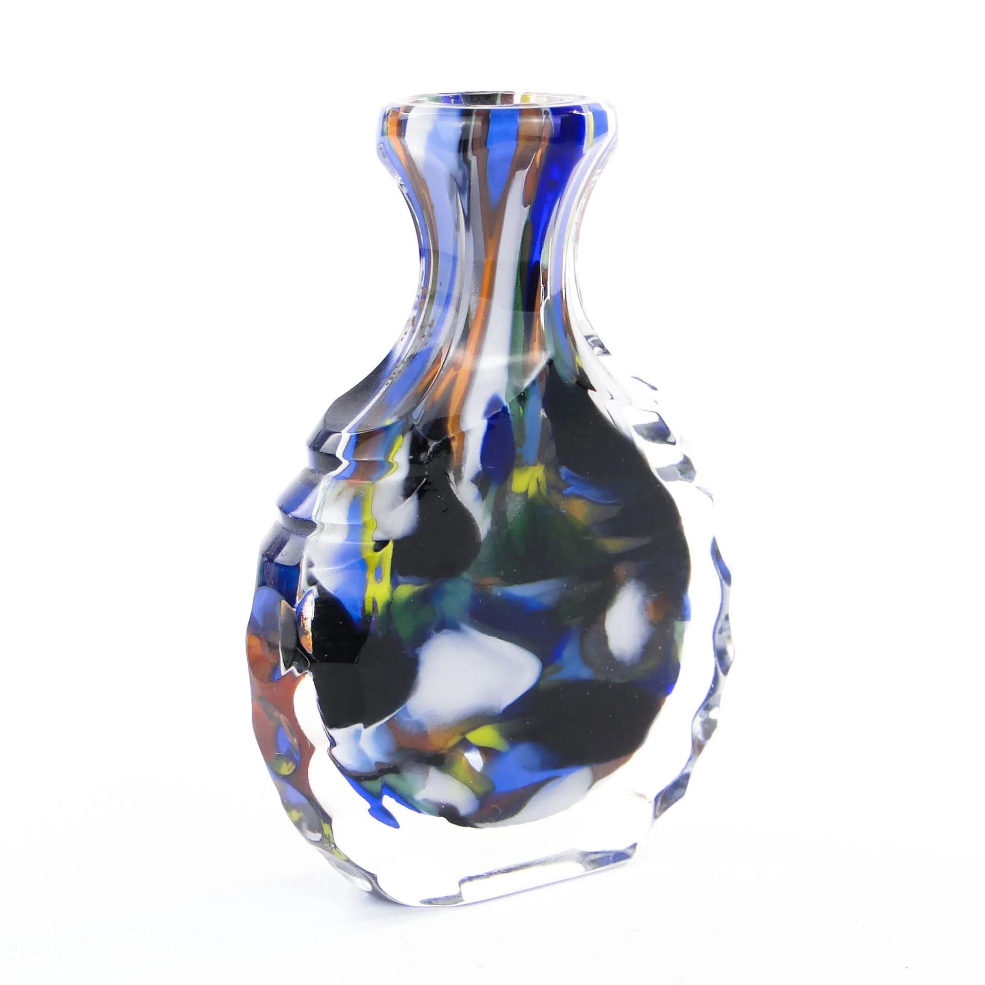 Tabakiera, szkło mozaikowe multicolor, Niemcy, lata 50. - 10619