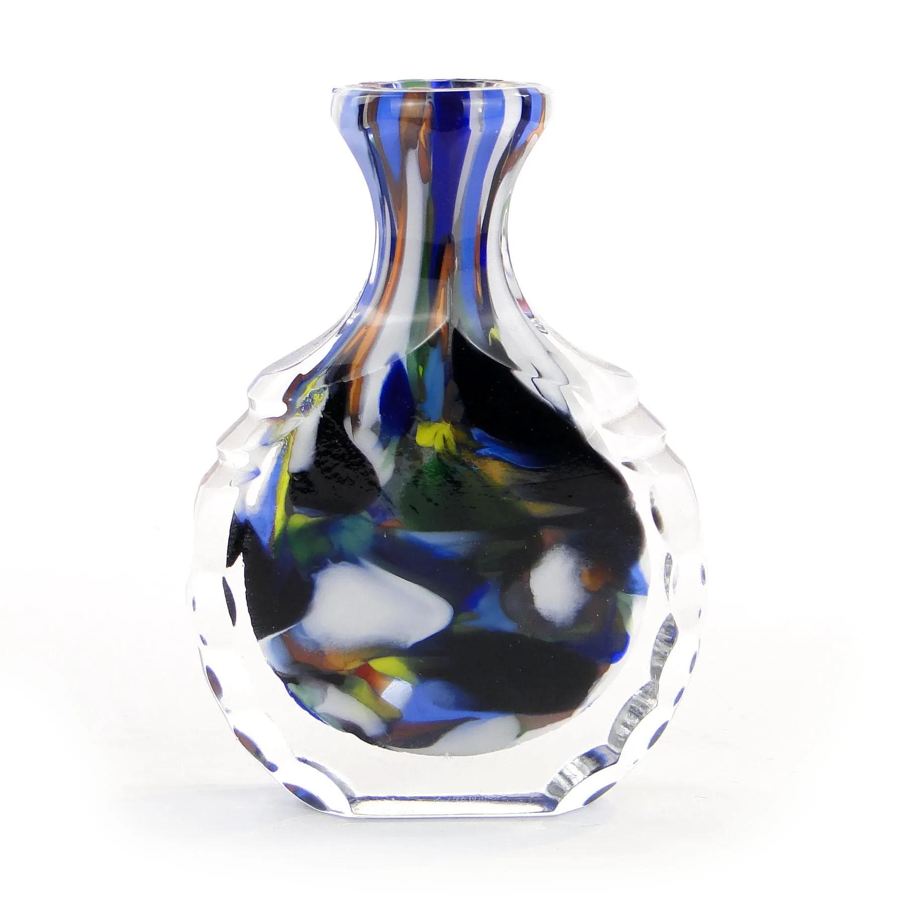 Tabakiera, szkło mozaikowe multicolor, Niemcy, lata 50. - 10618