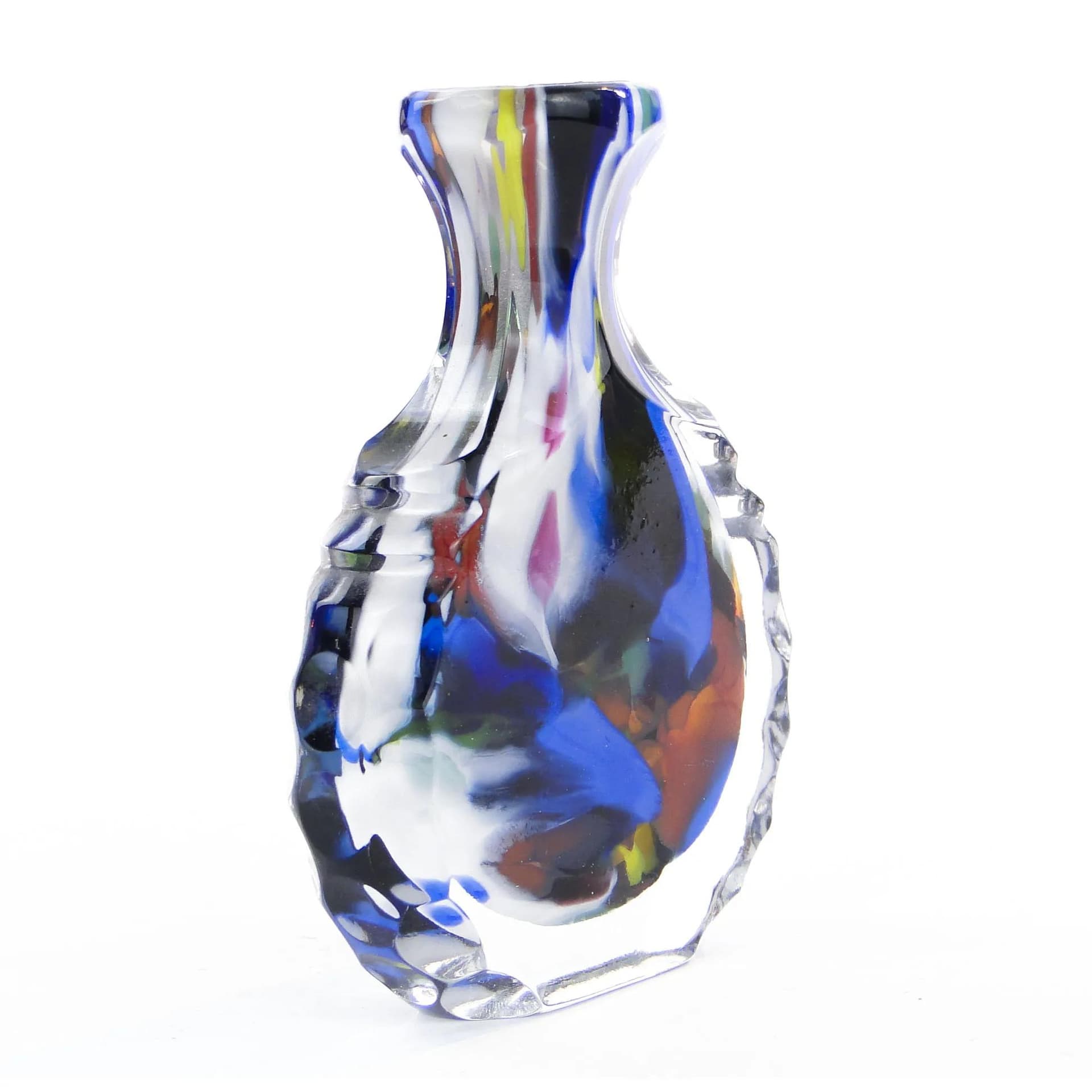 Tabakiera, szkło mozaikowe multicolor, Niemcy, lata 50. - 10622