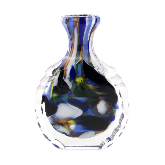 Tabakiera, szkło mozaikowe multicolor, Niemcy, lata 50. - WYMIARY