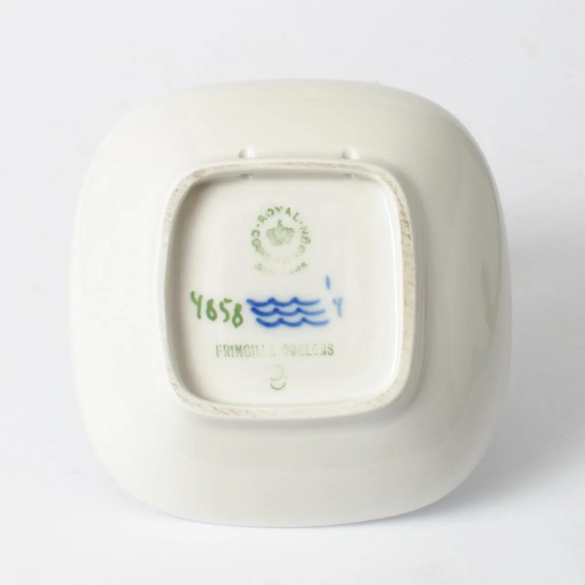 Decorative plate, white blue, porcelain, Royal Copenhagen, Denmark, 1960s. - 164477