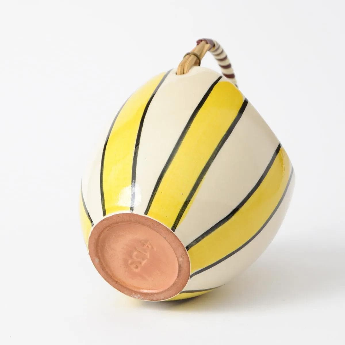 Basket, mid-century modern, ivory white, ceramics, Germany, 1950s. - 164460