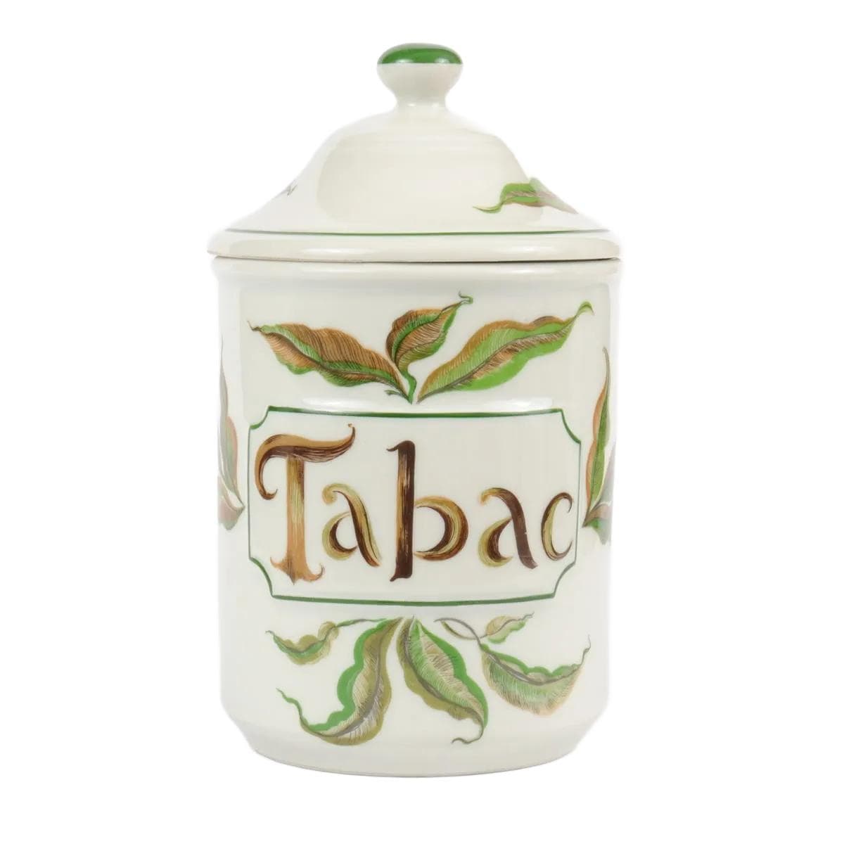 Jar, white brown green porcelain, Haviland Limoges France, France, 1960s.