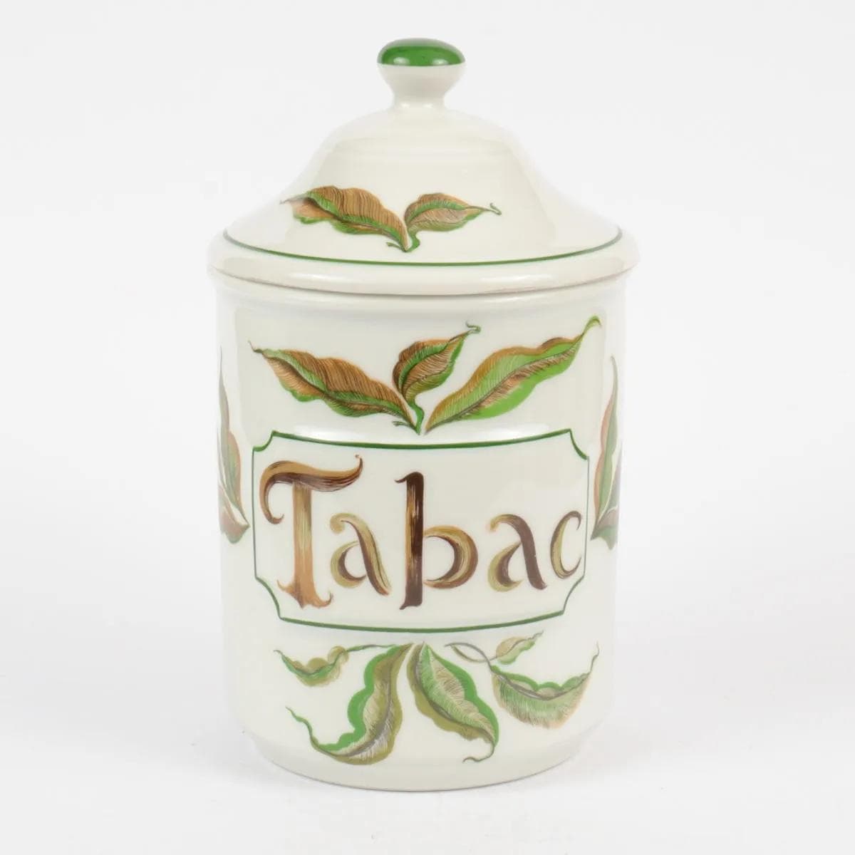 Jar, white brown green porcelain, Haviland Limoges France, France, 1960s. - 164447