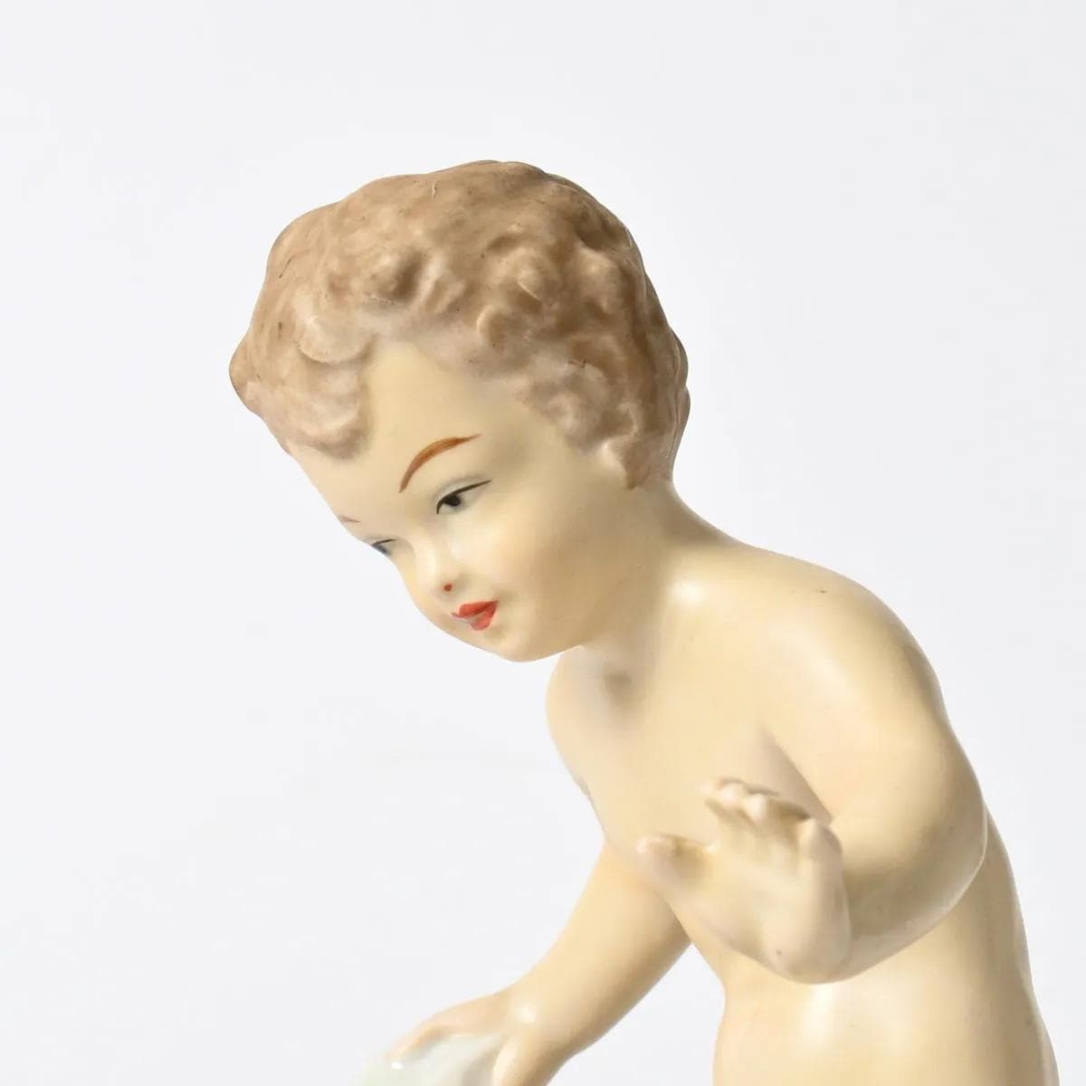 Figurine Putto with Rabbits, white porcelain, Wallendorf, Germany, 1960s. - 164439