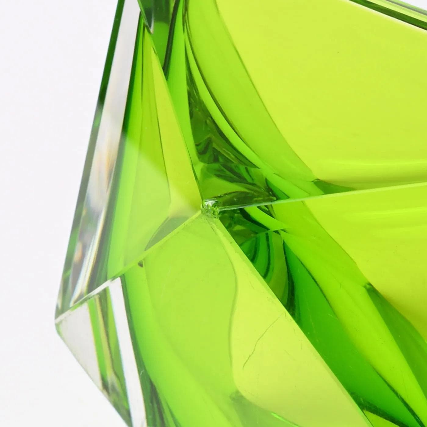 Popielnica, zielony, szkło, Val St. Lambert, Belgia, lata 60. - 164434