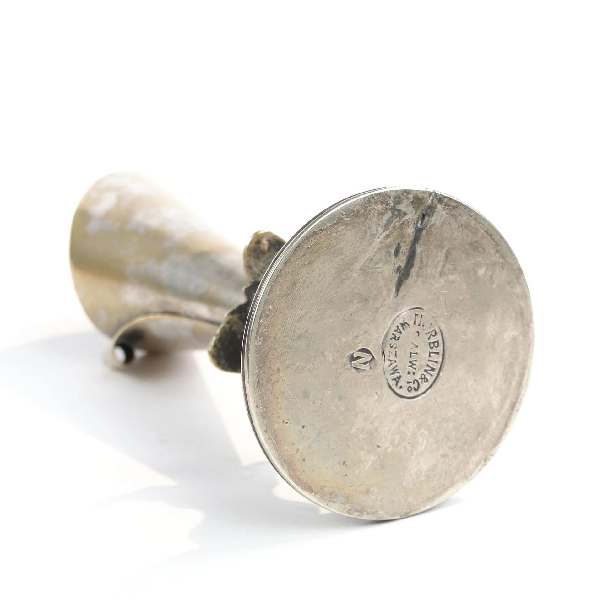 Postument na wykałaczki, srebro, mosiądz, Norblin, Polska, początek XX w. - 10775