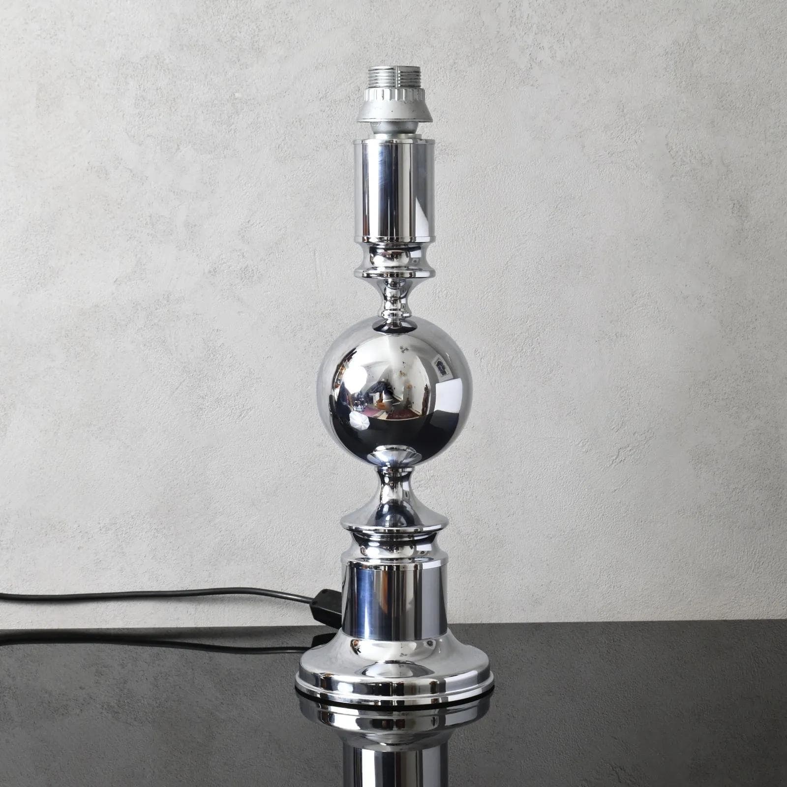 Table lamp, chrome, Hustadt Leuchten, Germany, 1970s. - 164416