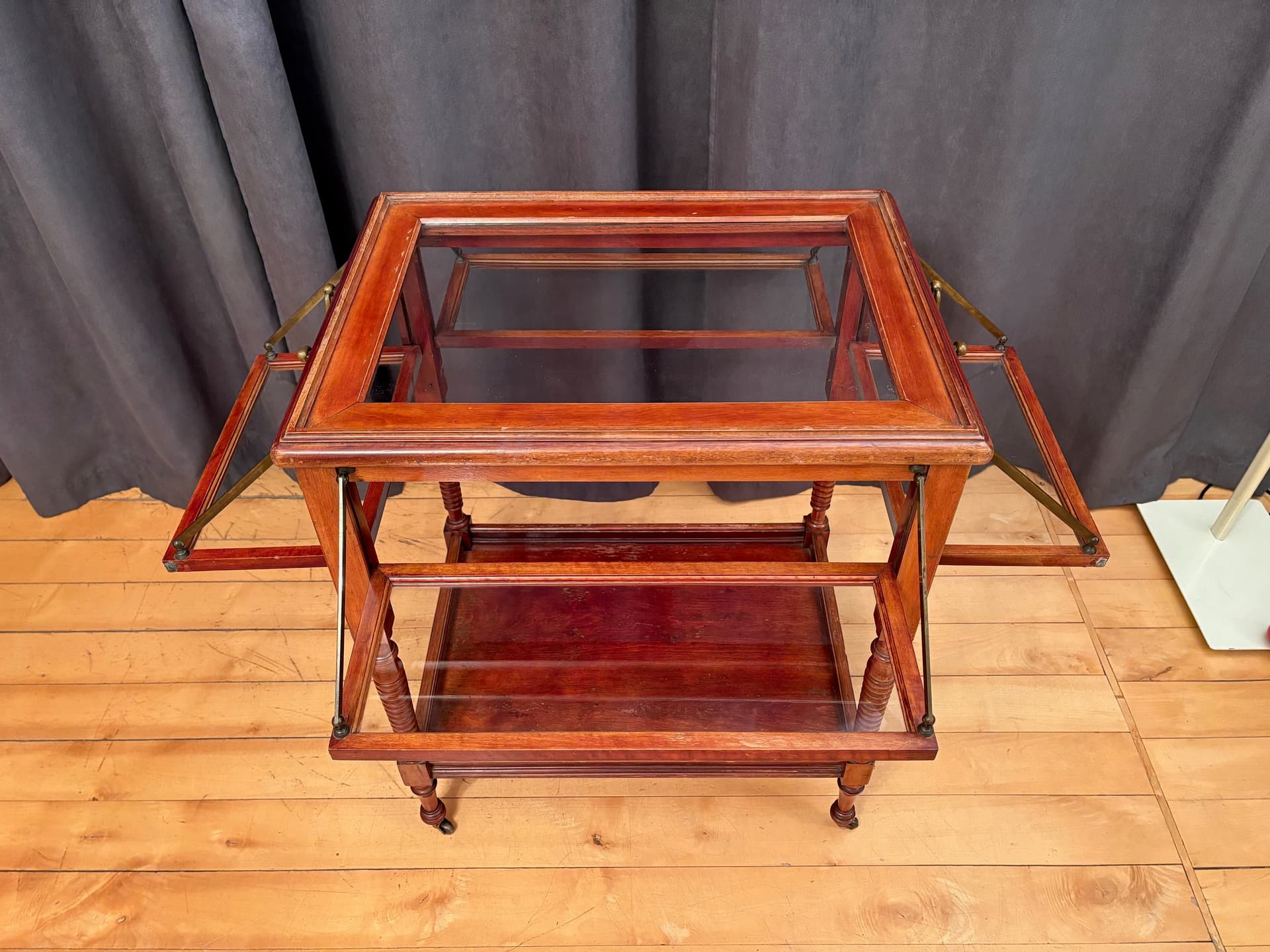 Bar Cart Empire, mahogany, brass, glass, France, 19th c. - 164295