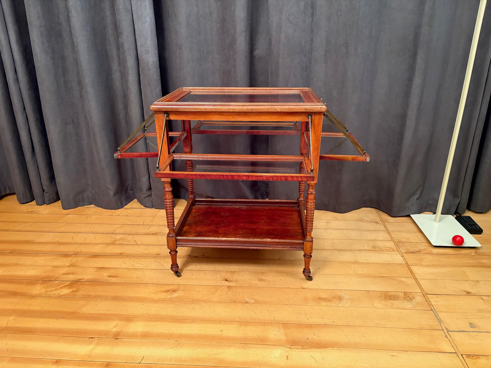 Bar Cart Empire, mahogany, brass, glass, France, 19th c. - 164289