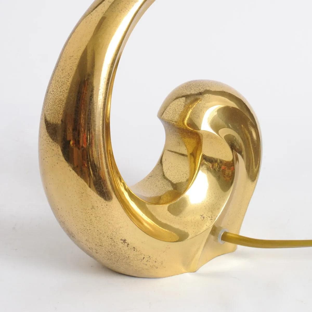 Table lamp, golden brass, France, 1970s. - 164386