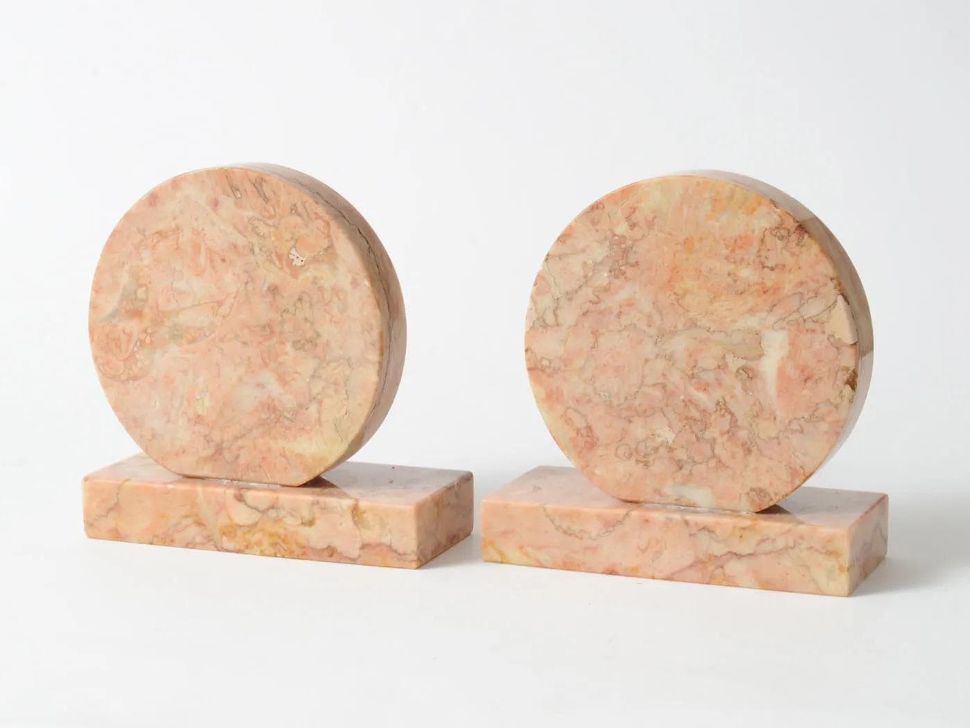 Podpórki do książek art déco, marmur multikolor, Francja, lata 30. - 164380