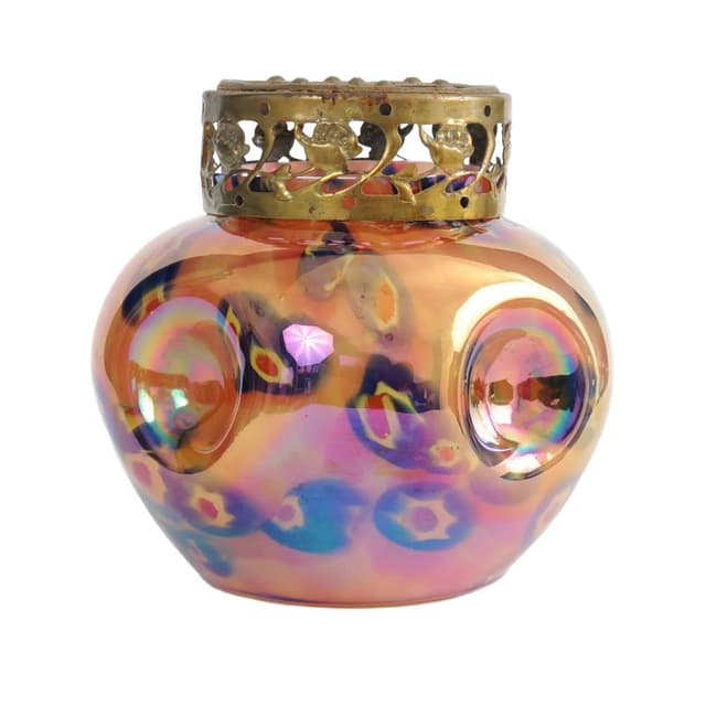 Wazon, Wilhelm Kralik Sohn, multikolor, szkło, Czechosłowacja, lata 20. - WYMIARY