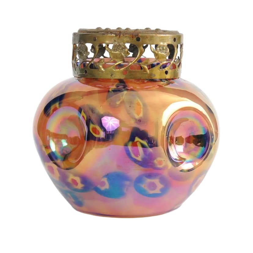 Wazon, Wilhelm Kralik Sohn, multikolor, szkło, Czechosłowacja, lata 20.