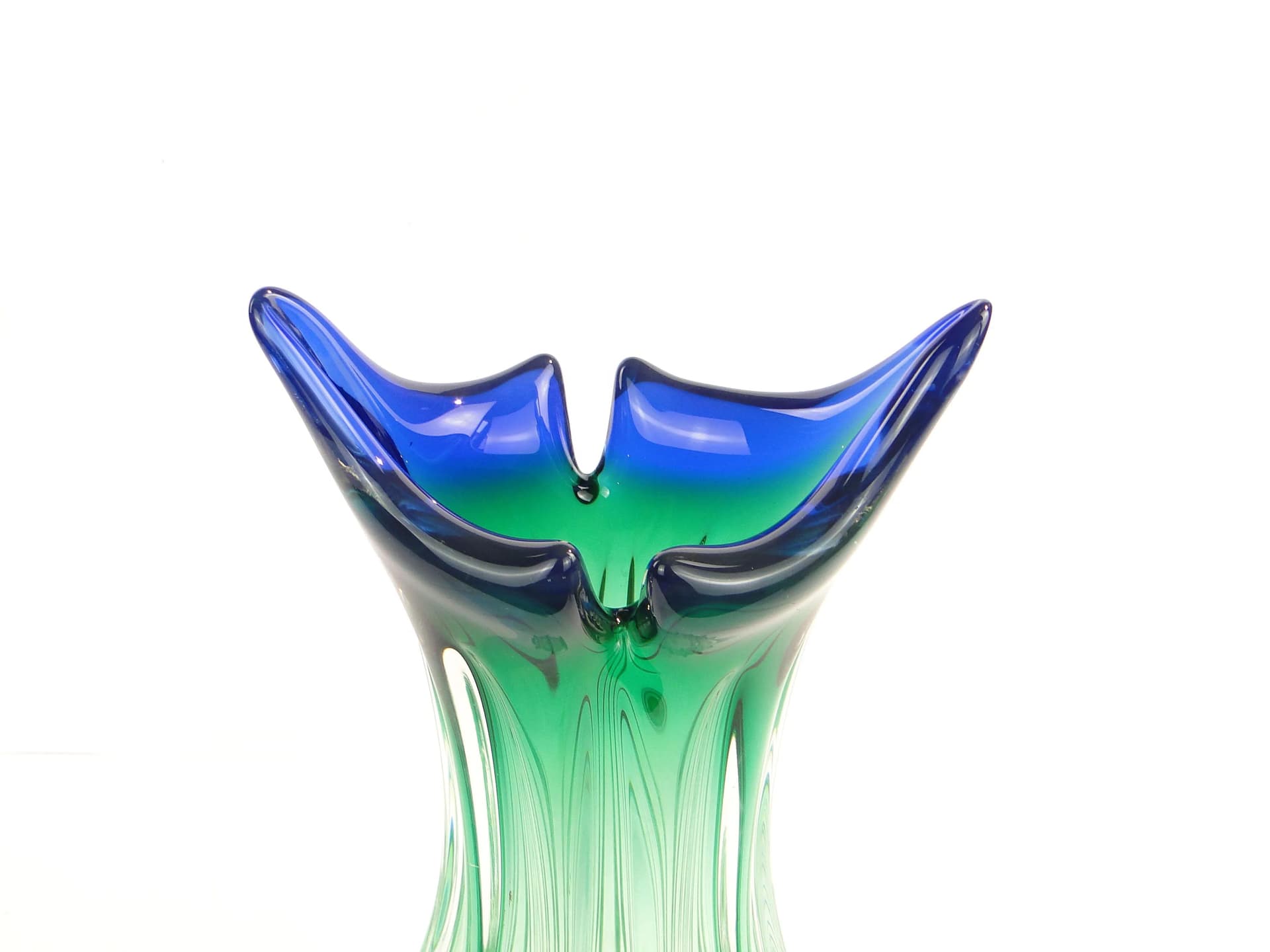 Vase, multicolor glass, by J. Beranek, Czechoslovakia, 1960s. - 10762