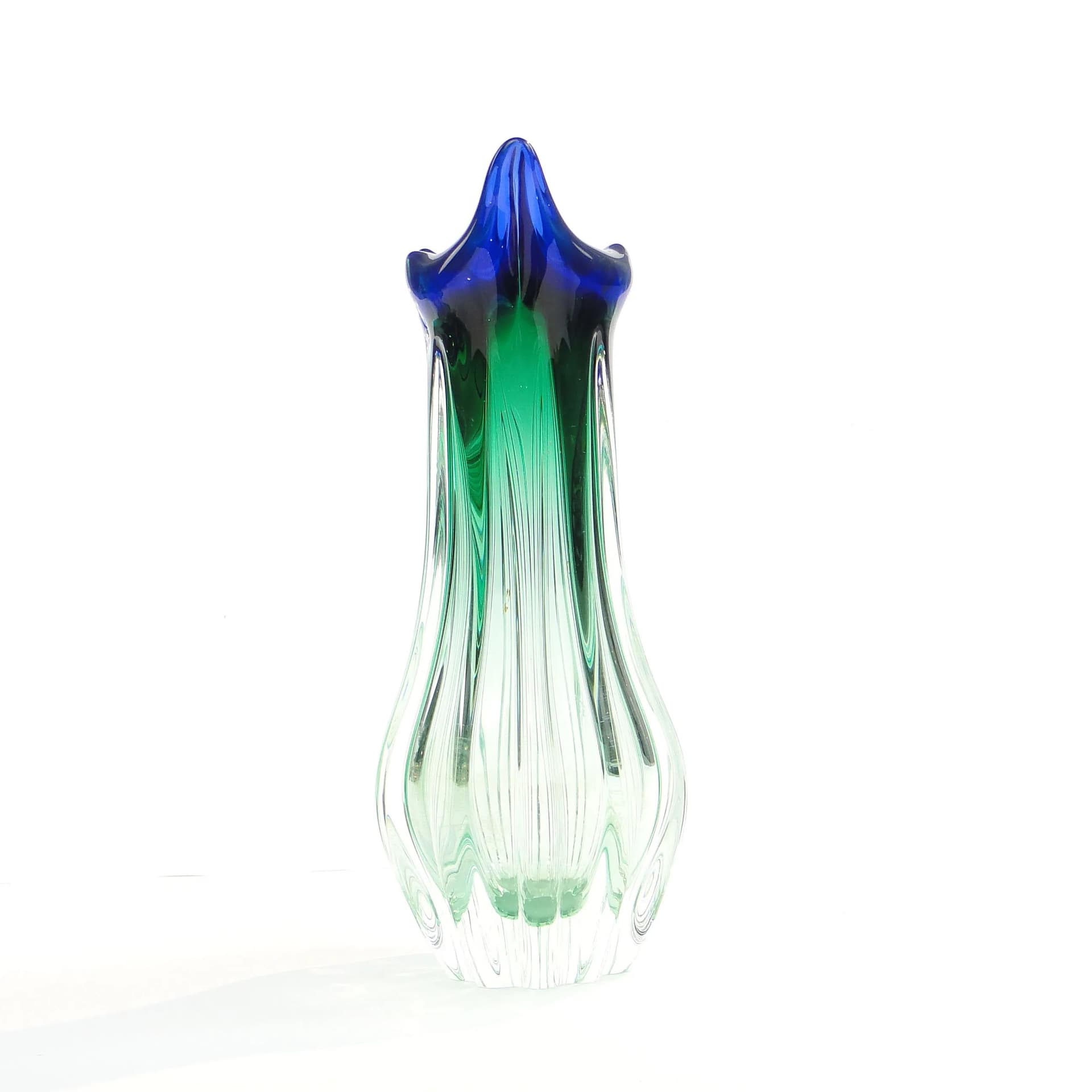 Vase, multicolor glass, by J. Beranek, Czechoslovakia, 1960s. - 10763