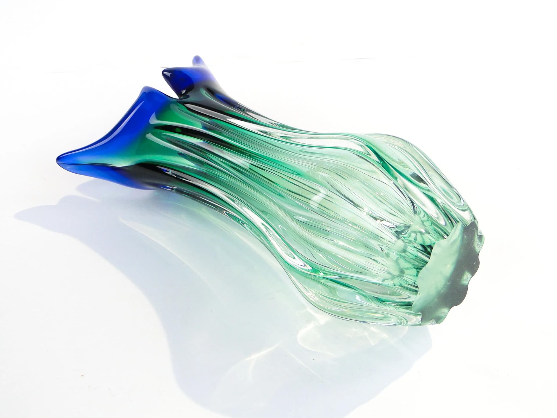 Vase, multicolor glass, by J. Beranek, Czechoslovakia, 1960s. - 10766