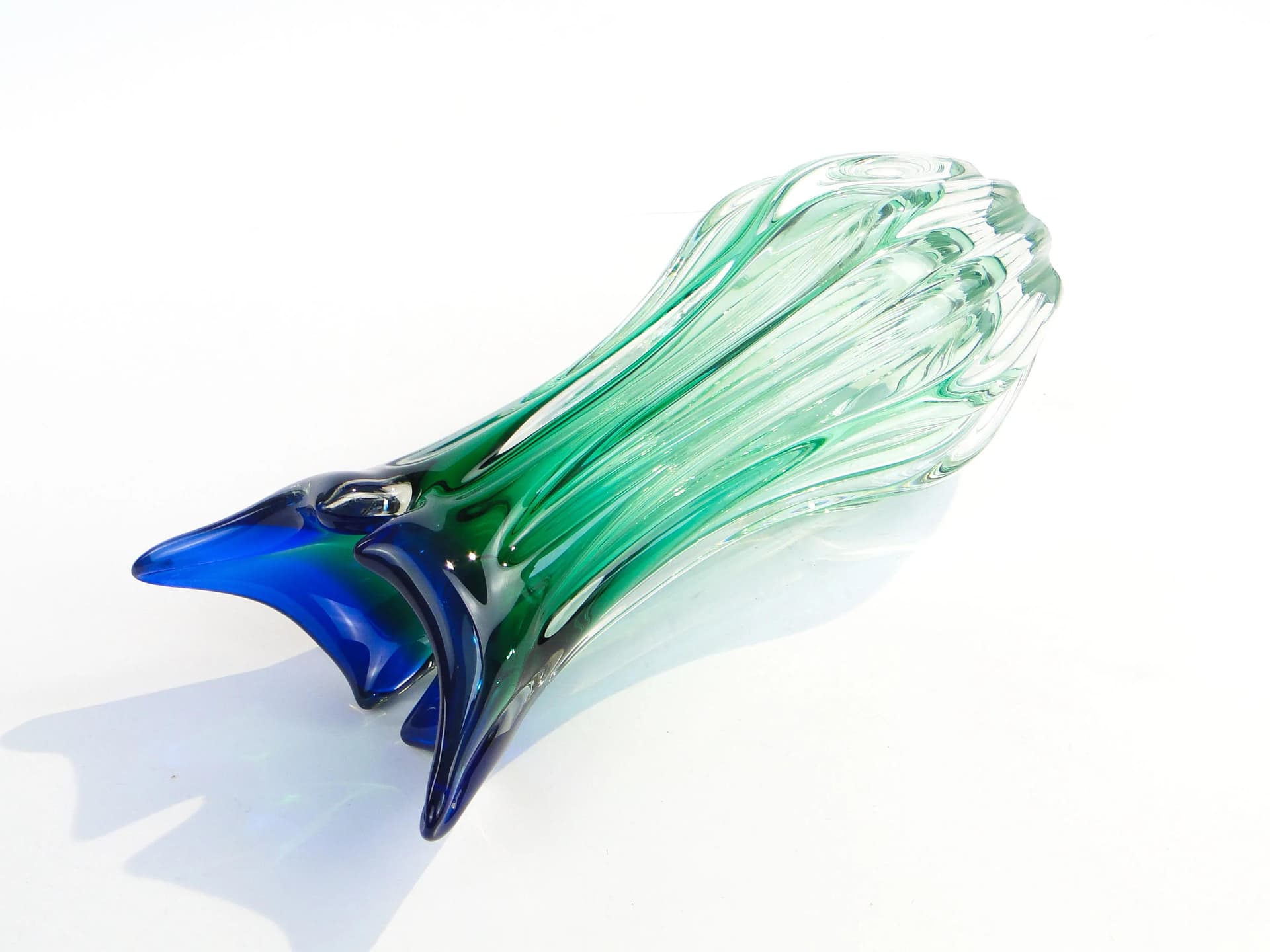 Vase, multicolor glass, by J. Beranek, Czechoslovakia, 1960s. - 10767