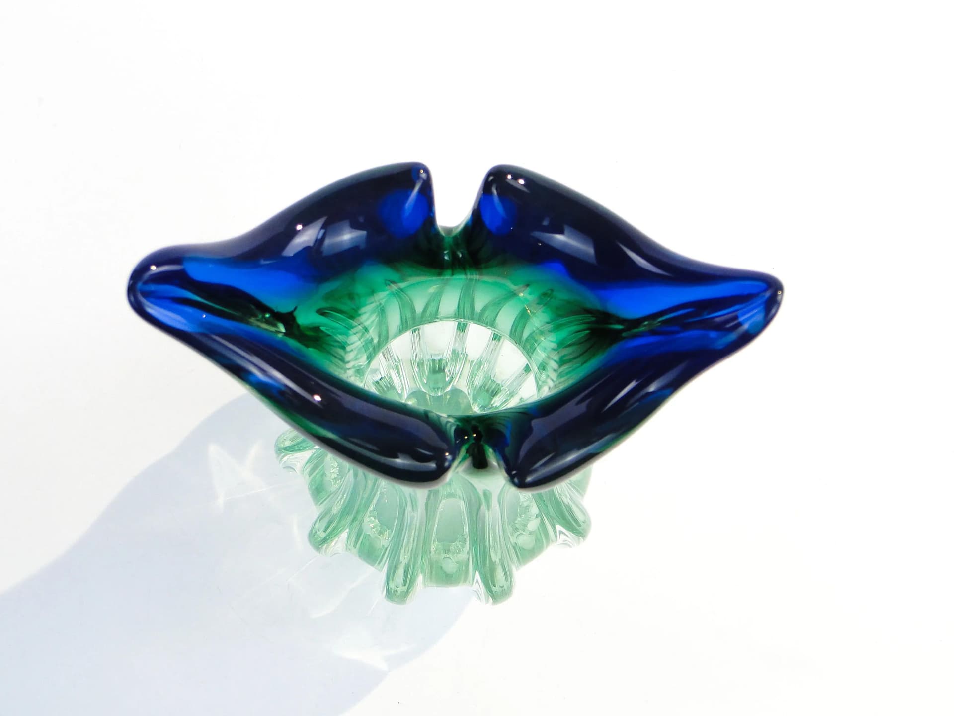 Vase, multicolor glass, by J. Beranek, Czechoslovakia, 1960s. - 10765